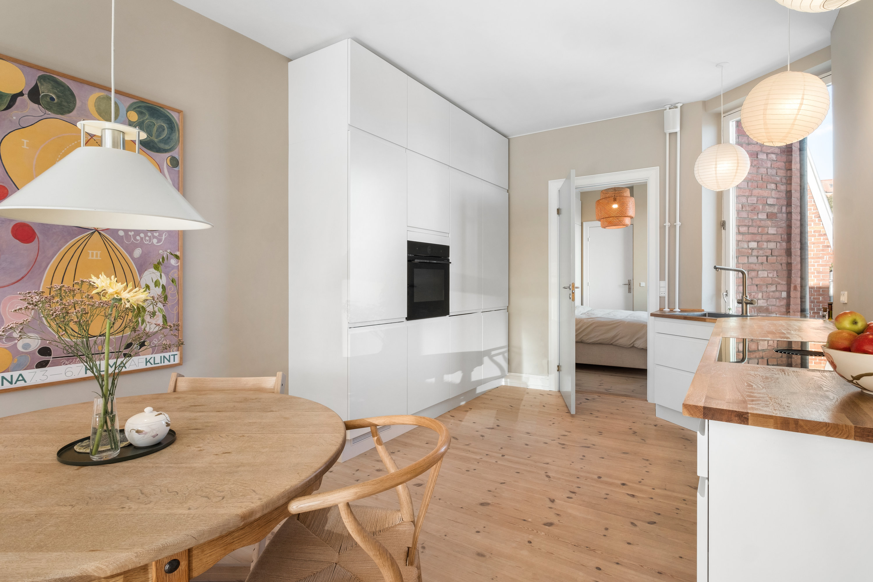 Fremhævet køkken alrum billede i fuldskærmstilstand. Billede af Nørre Allé 46A, 2., 8000 Aarhus C