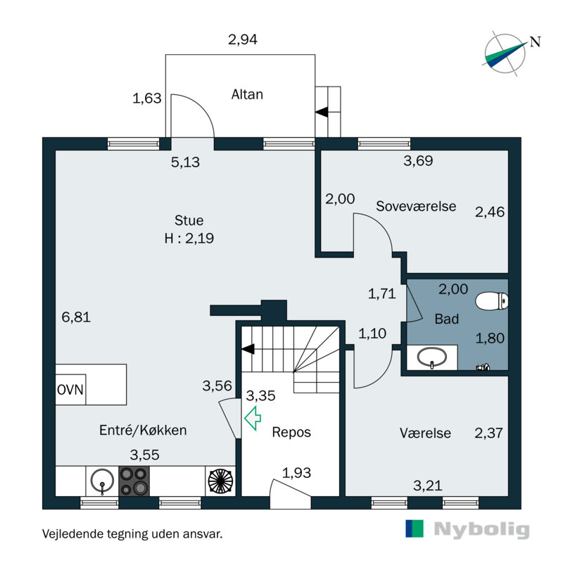 Plantegninger billede af Rosensgade 82, st.., 8300 Odder