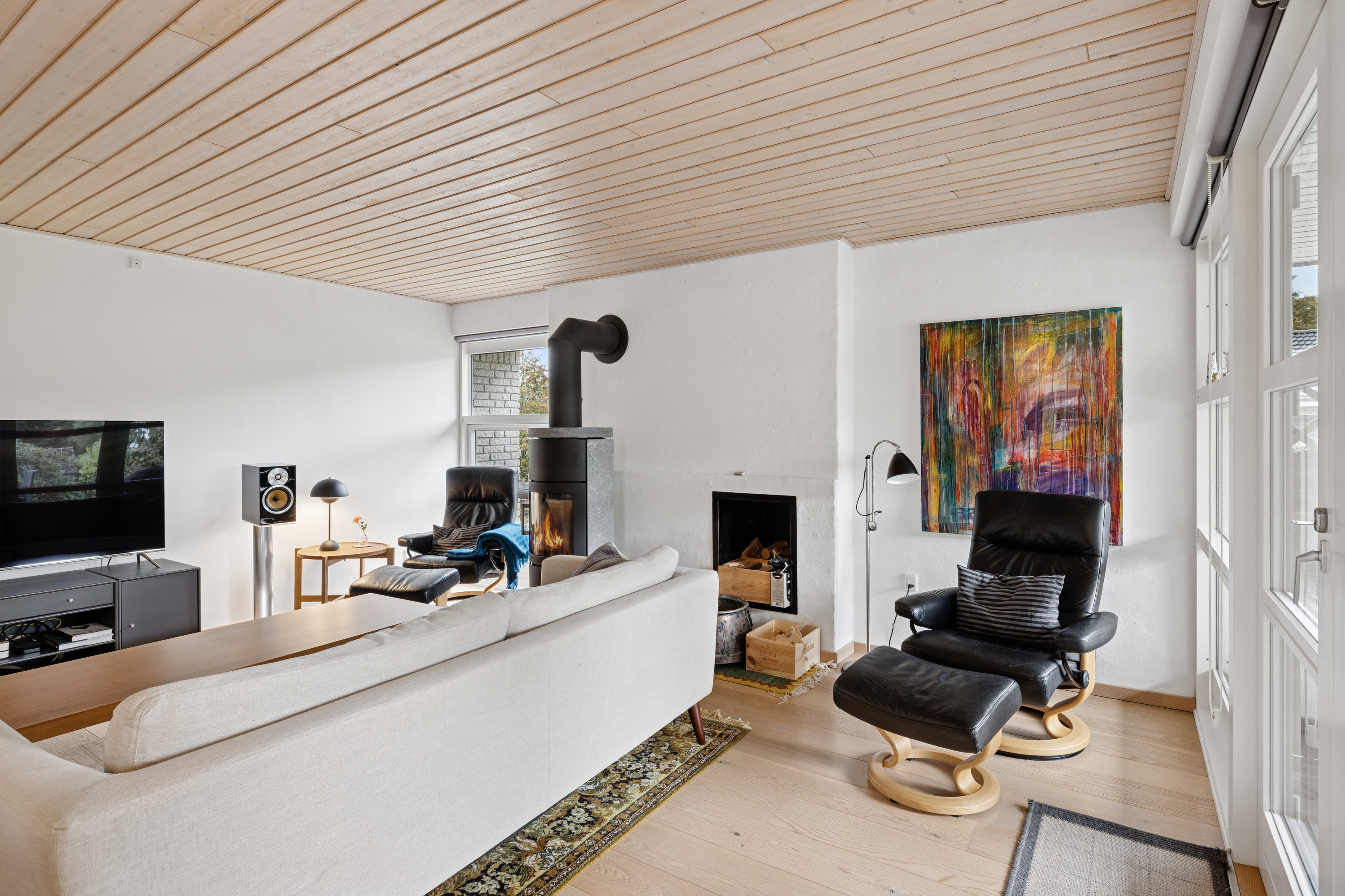 Fremhævet stue billede i fuldskærmstilstand. Billede af Lærkestien 9, Birgittelyst, 8800 Viborg