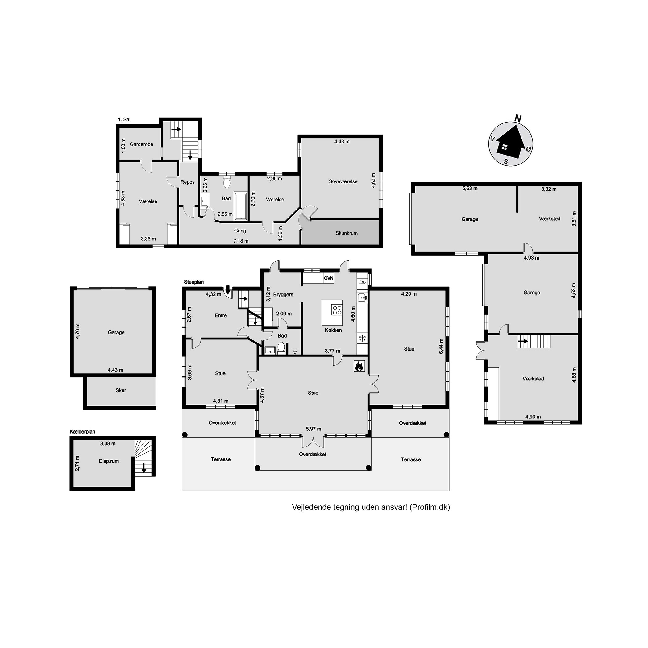 Plantegninger billede af Langagervej 6, Bredballe, 7120 Vejle Øst