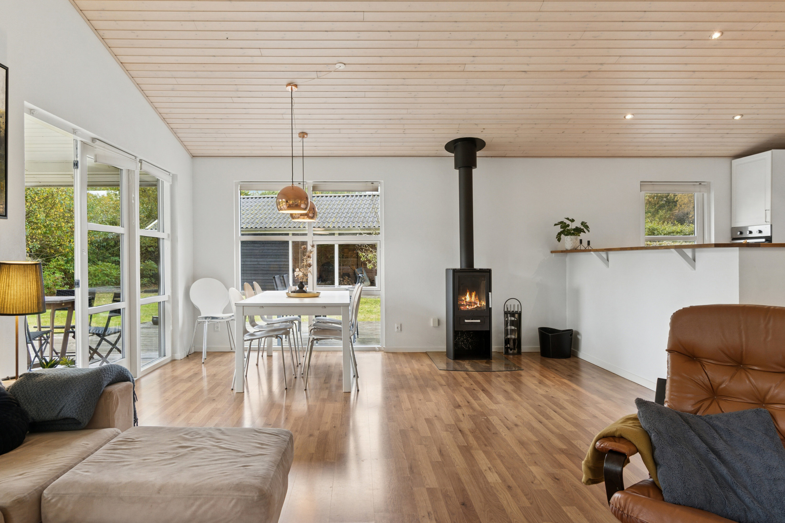 Fremhævet stue billede i fuldskærmstilstand. Billede af Kollerhus 84, 8600 Silkeborg