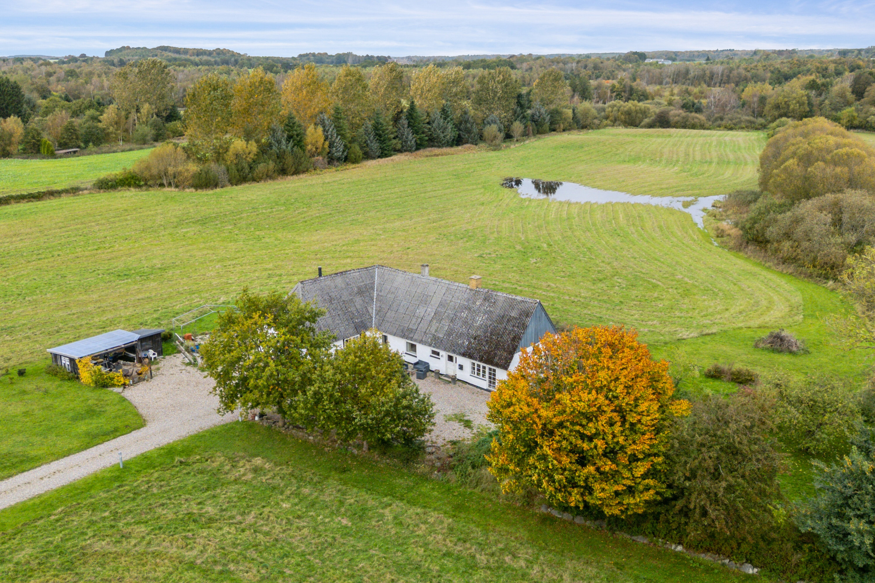 Fremhævet luftfoto billede i fuldskærmstilstand. Billede af Løgeskov 64A, 5771 Stenstrup