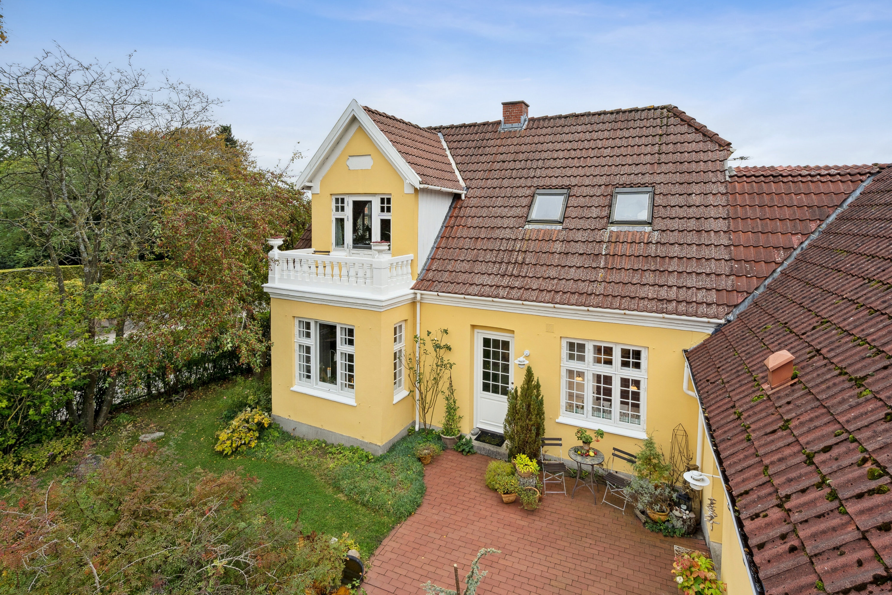 Fremhævet set fra haven billede i fuldskærmstilstand. Billede af Holmegaardsvej 14, Fensmark, 4684 Holmegaard