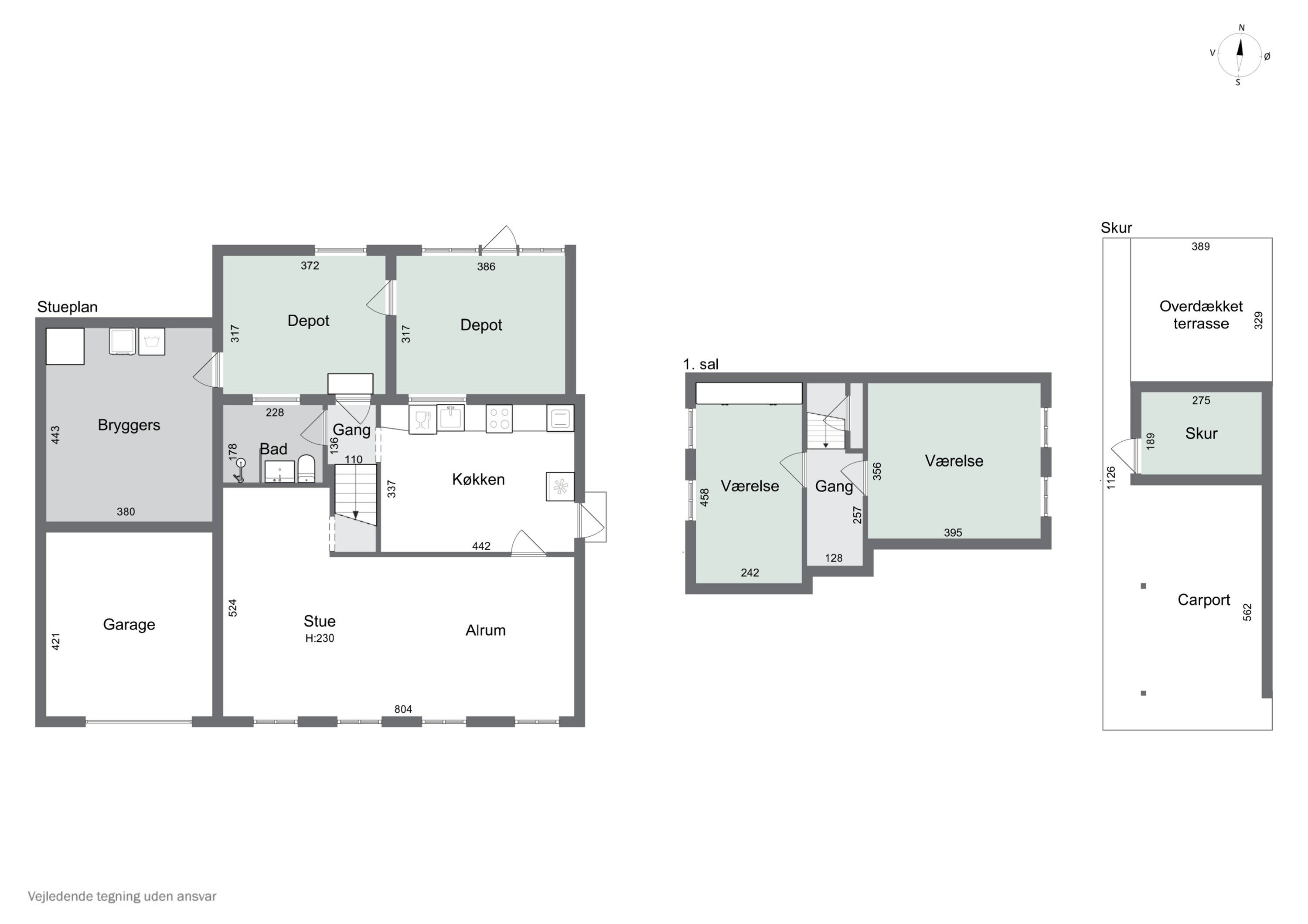 Plantegninger billede af Rakkebyvej 132, Hæstrup Stationsby, 9800 Hjørring