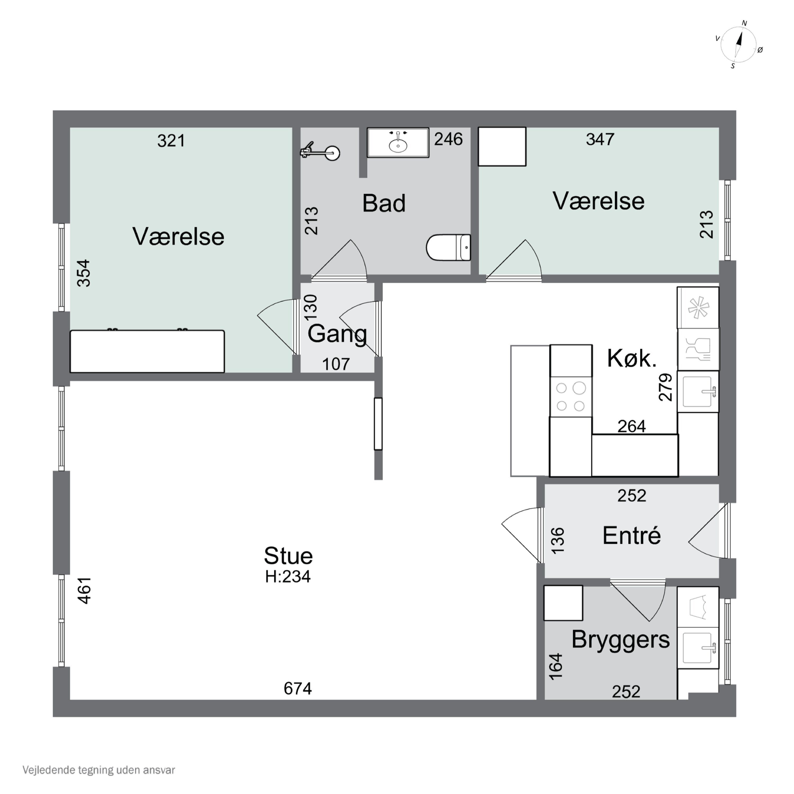 Plantegninger billede af Dronningensgade 23A, 9800 Hjørring