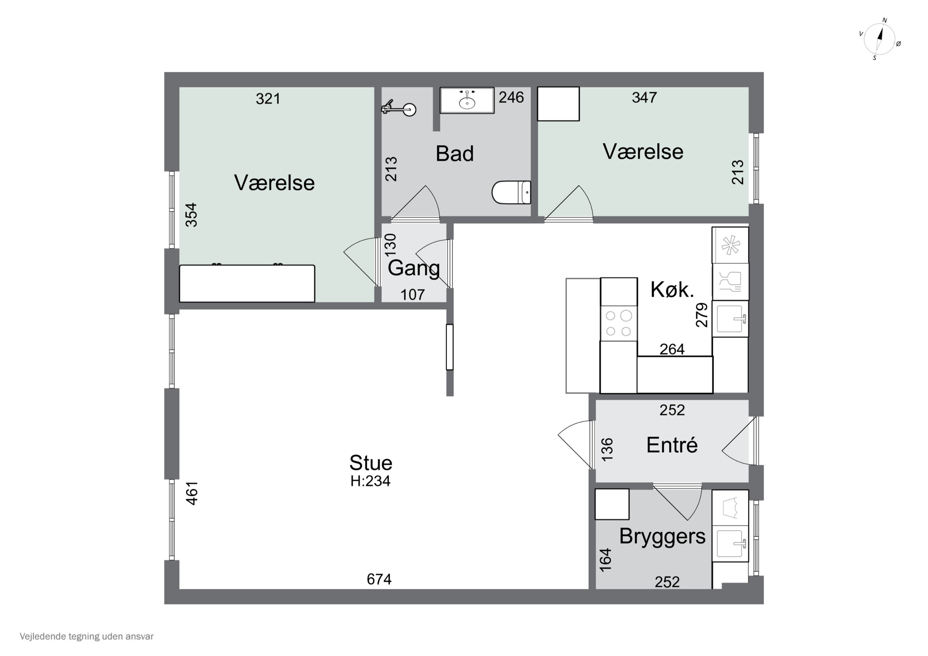 Plantegninger billede af Dronningensgade 23A, 9800 Hjørring