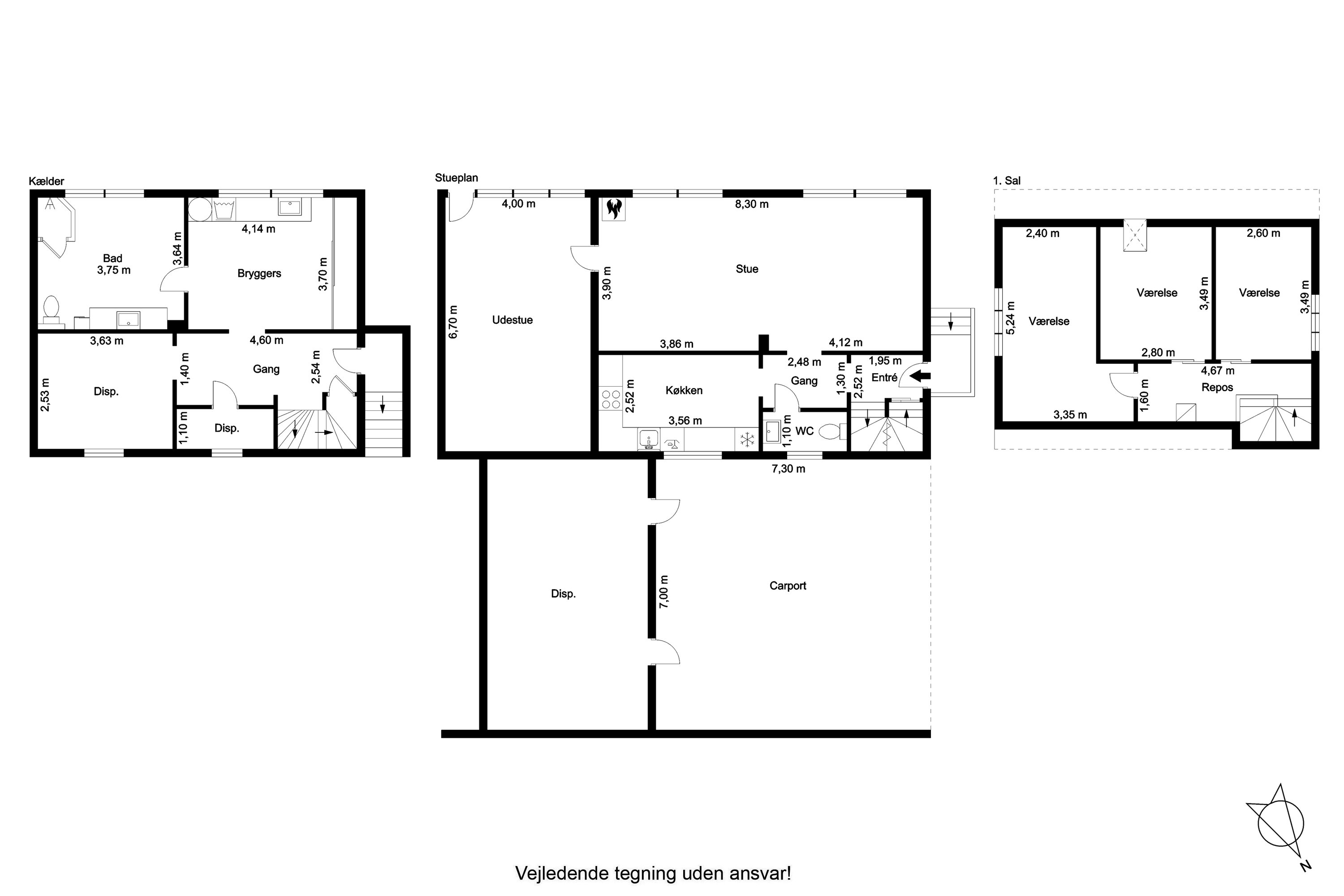 Plantegninger billede af Hyldevej 8, 9700 Brønderslev