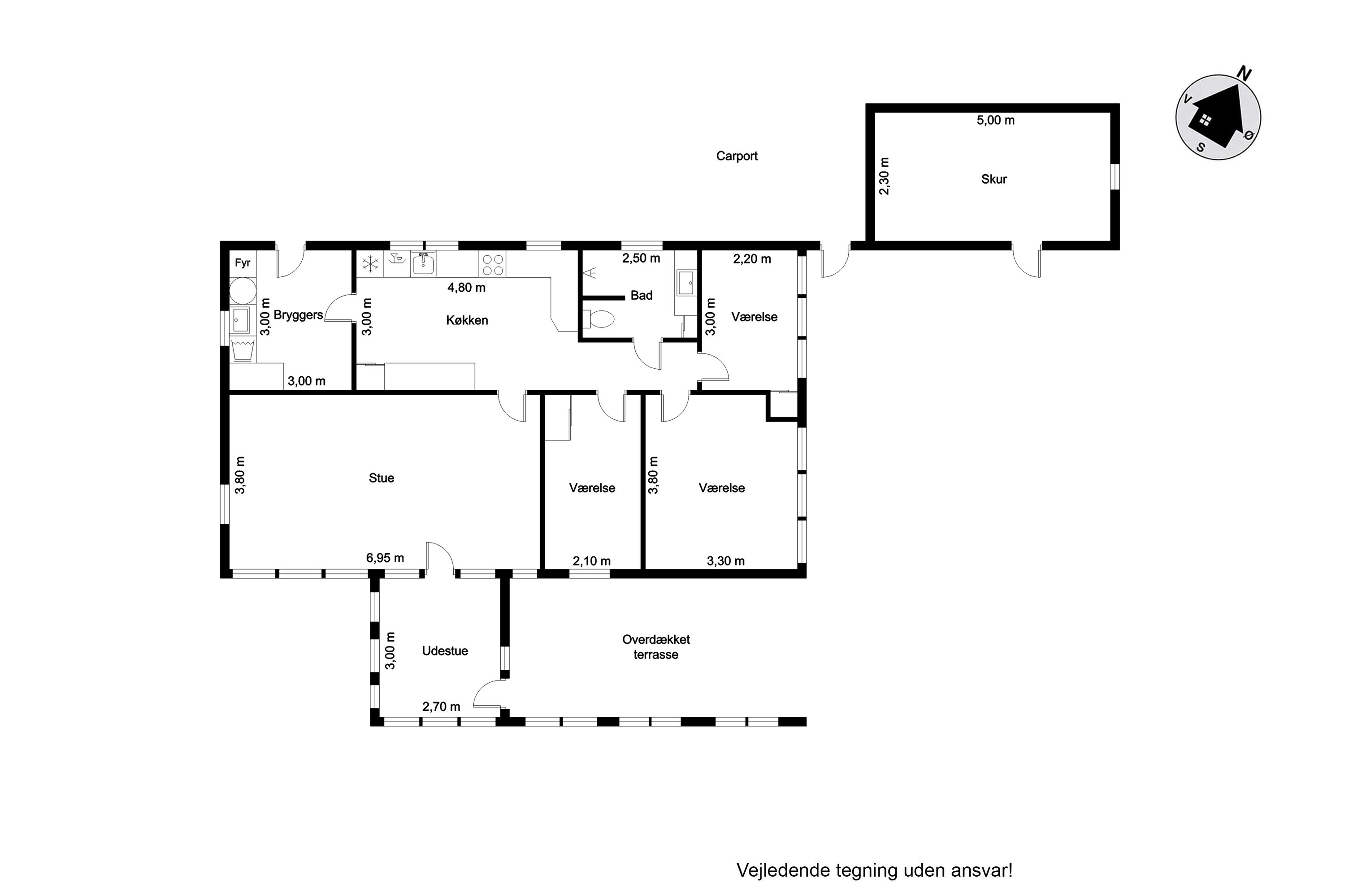Plantegninger billede af Tjørnevej 13, 6880 Tarm