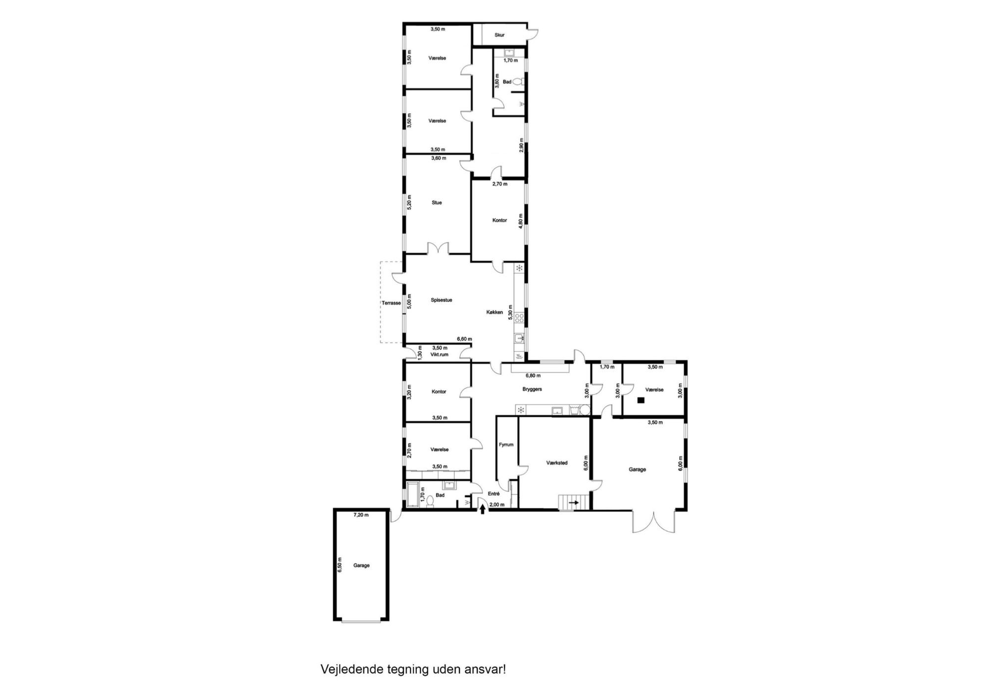 Plantegninger billede af Horsbølvej 26, Rejsby, 6780 Skærbæk