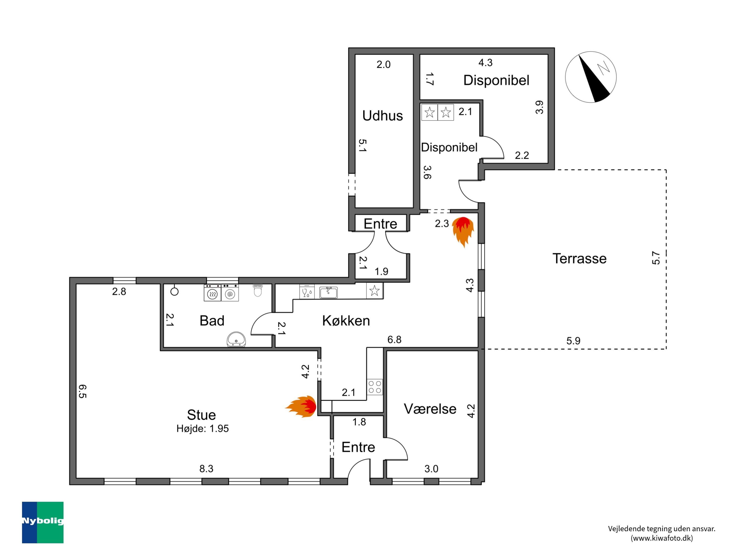 Plantegninger billede af Kirkevejen 198, Hillested, 4930 Maribo