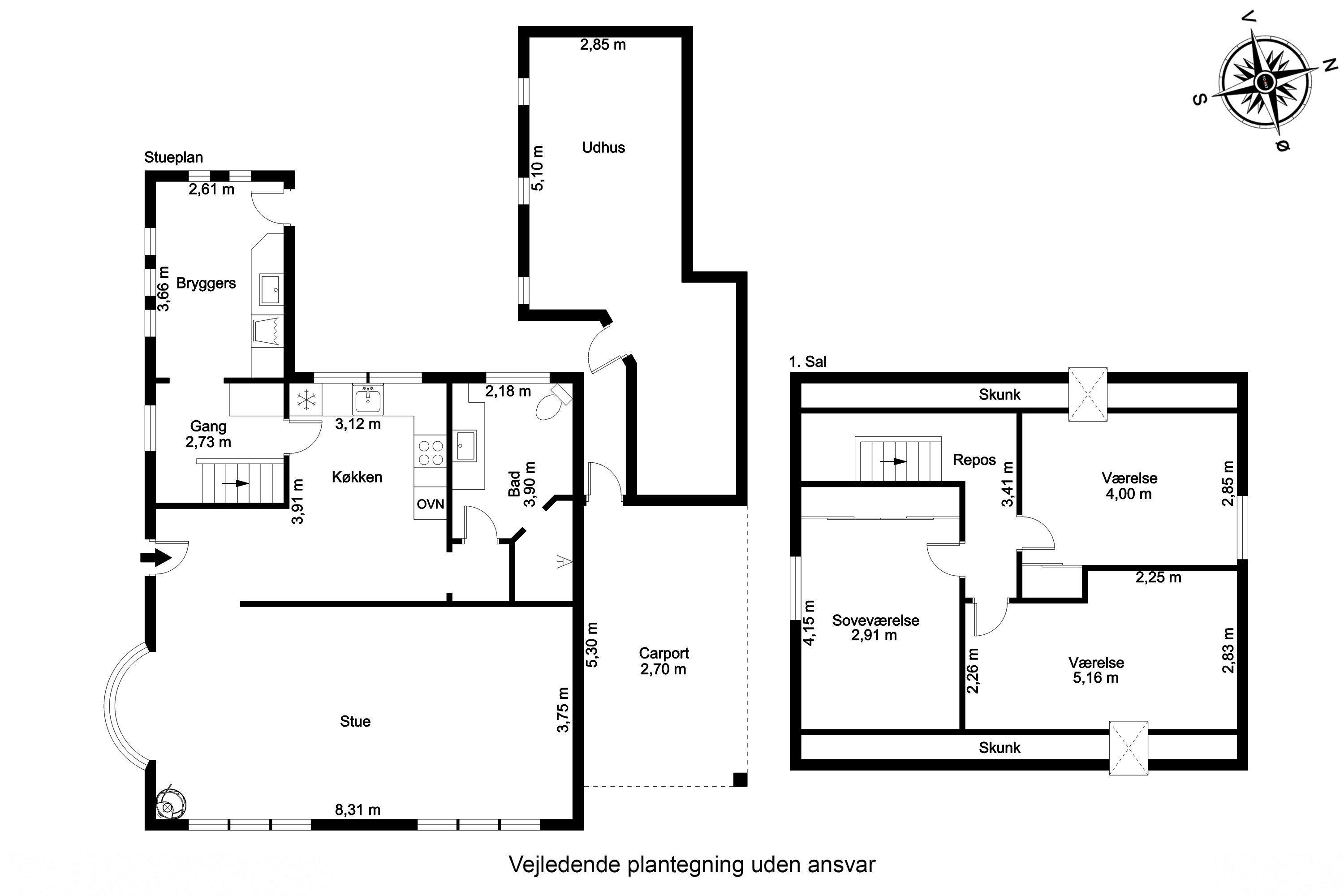 Plantegninger billede af Pogensvej 2, Aale, 7160 Tørring