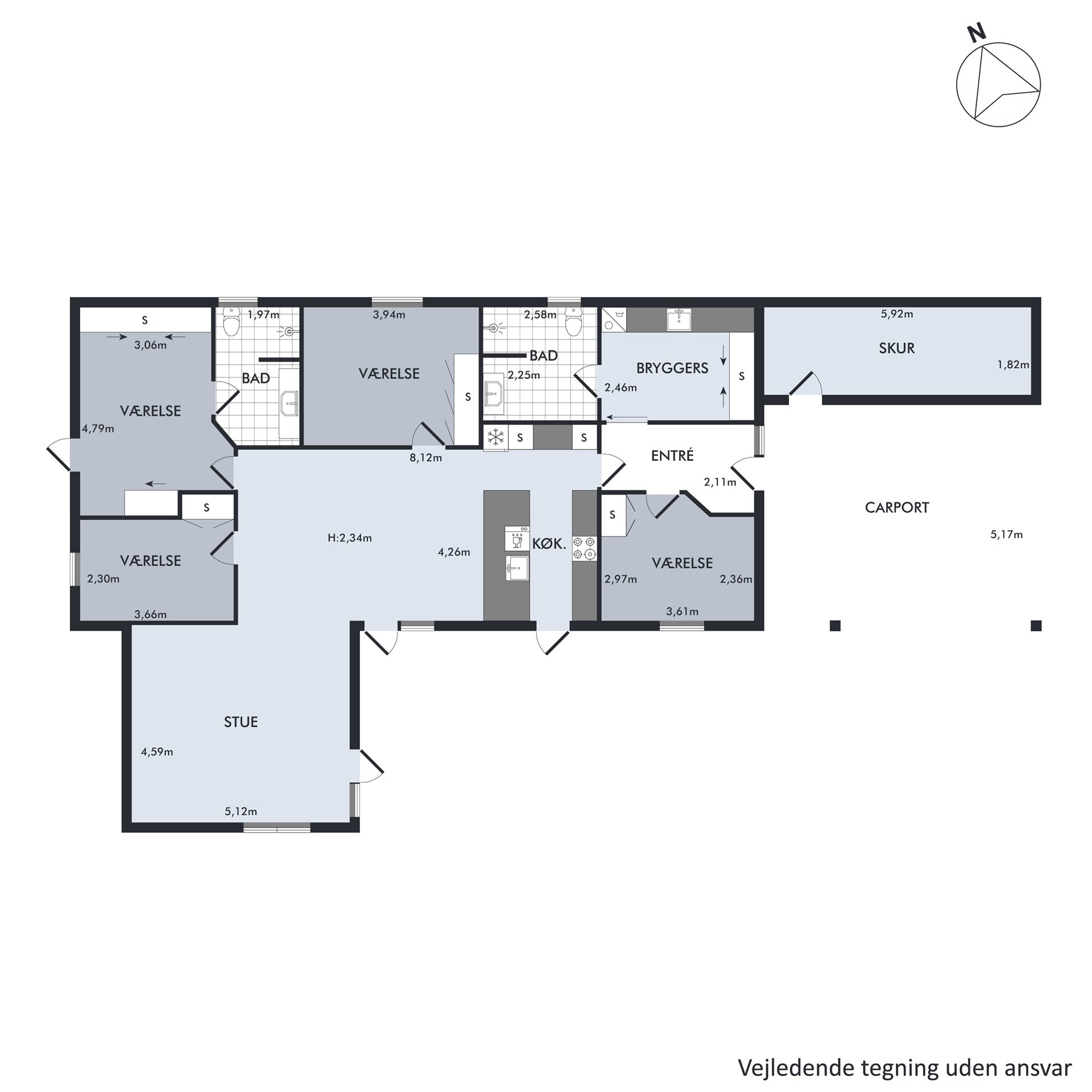 Plantegninger billede af Bredkær Tværvej 3, 8250 Egå