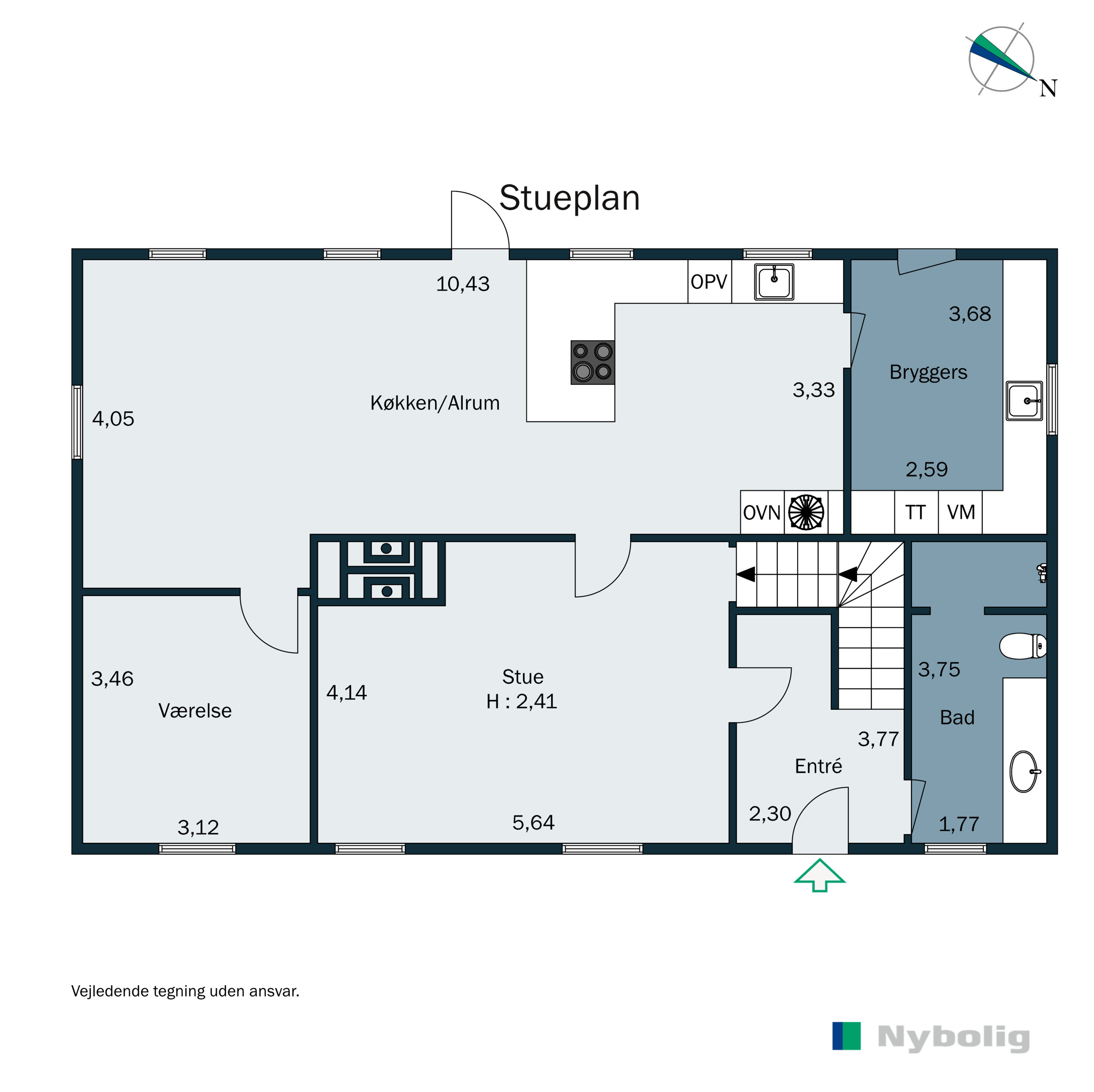Plantegninger billede af Vardevej 43, Sig, 6800 Varde
