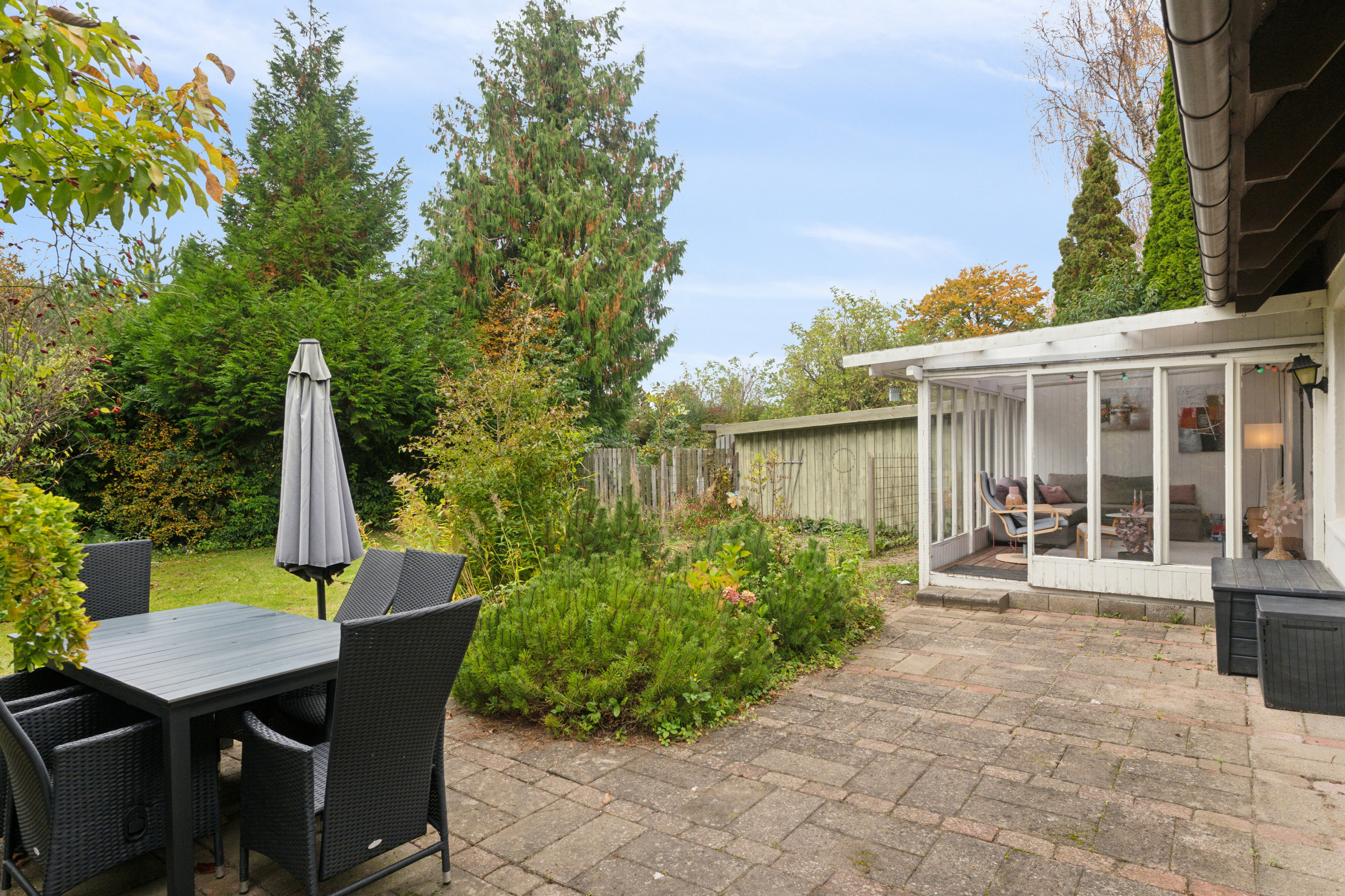 Fremhævet terrasse billede i fuldskærmstilstand. Billede af Ringstedvej 55B, 4690 Haslev