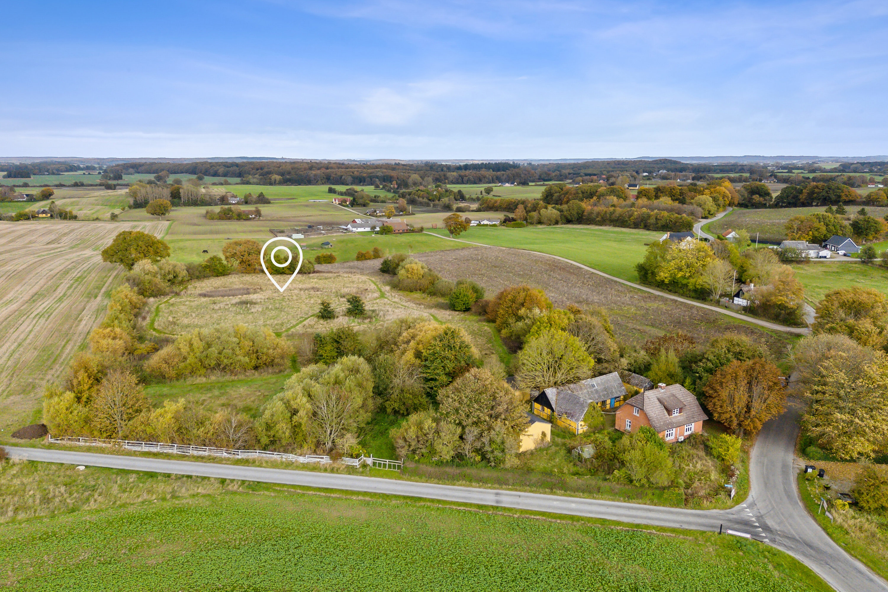 Miniaturebillede 1: luftfoto. Billede af Sneslevvej 39, Sneslev, 4250 Fuglebjerg