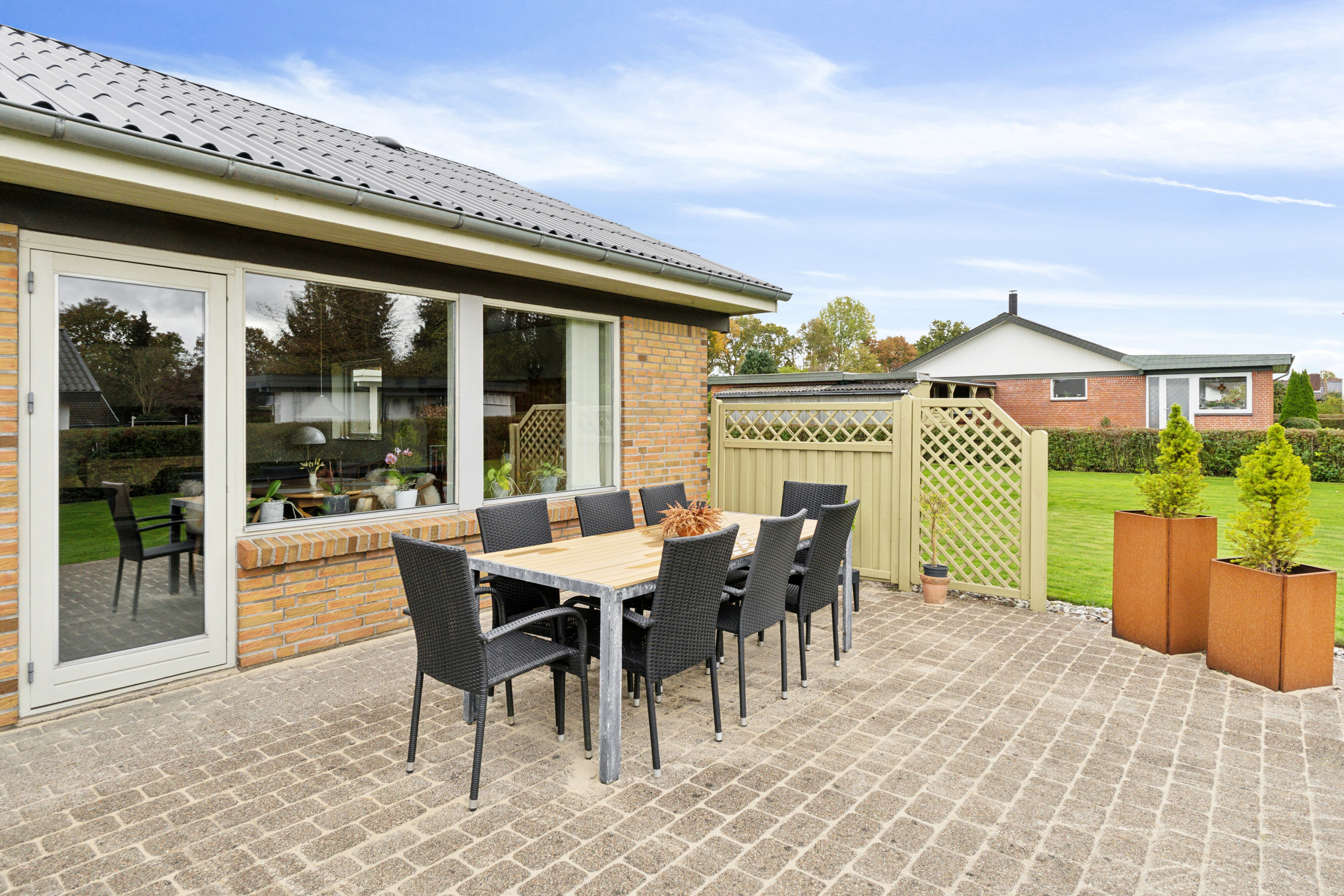 Fremhævet terrasse billede i fuldskærmstilstand. Billede af Nyhusvej 27, Bov, 6330 Padborg