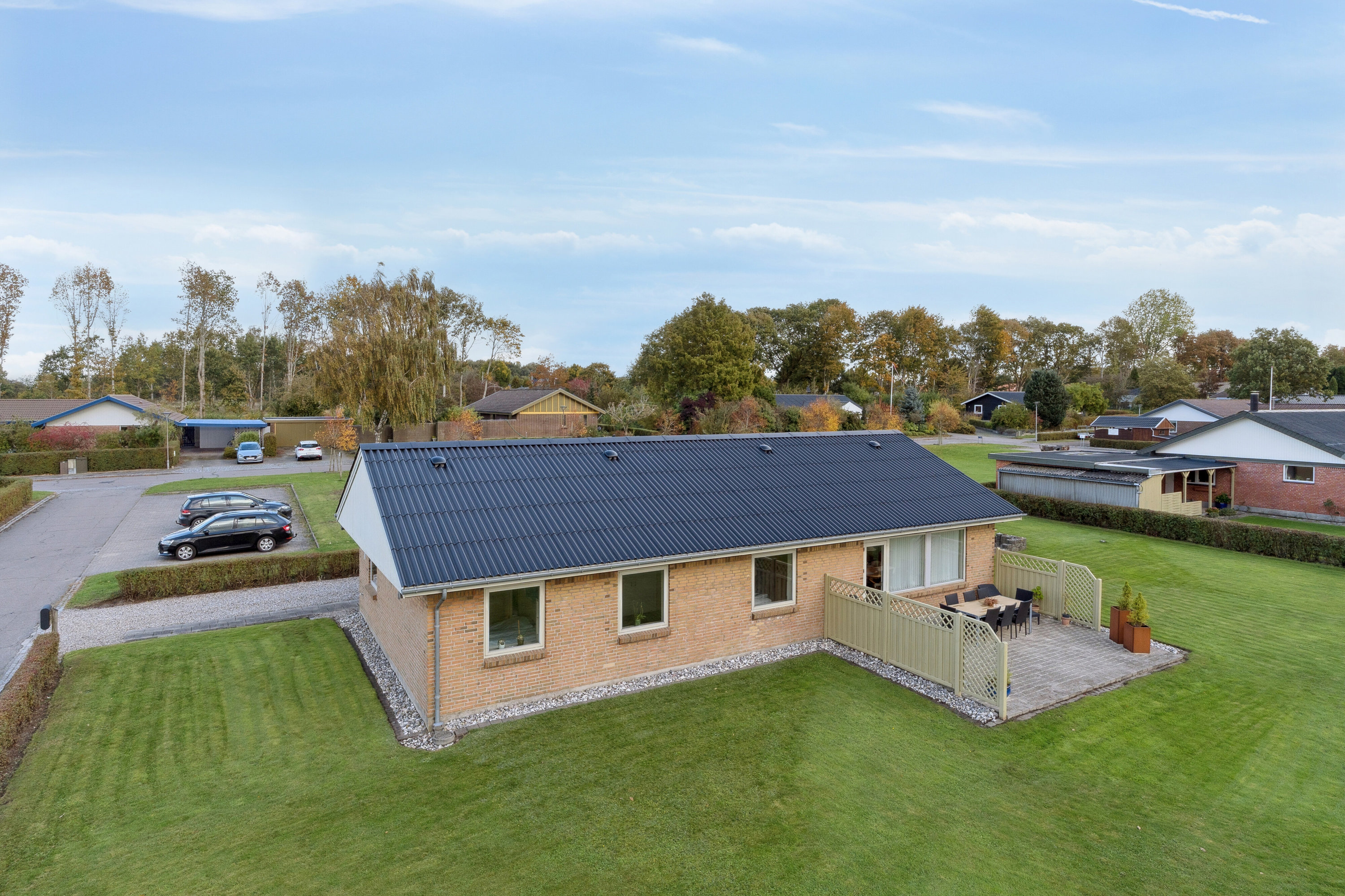 Fremhævet ejendommen set fra oven billede i fuldskærmstilstand. Billede af Nyhusvej 27, Bov, 6330 Padborg