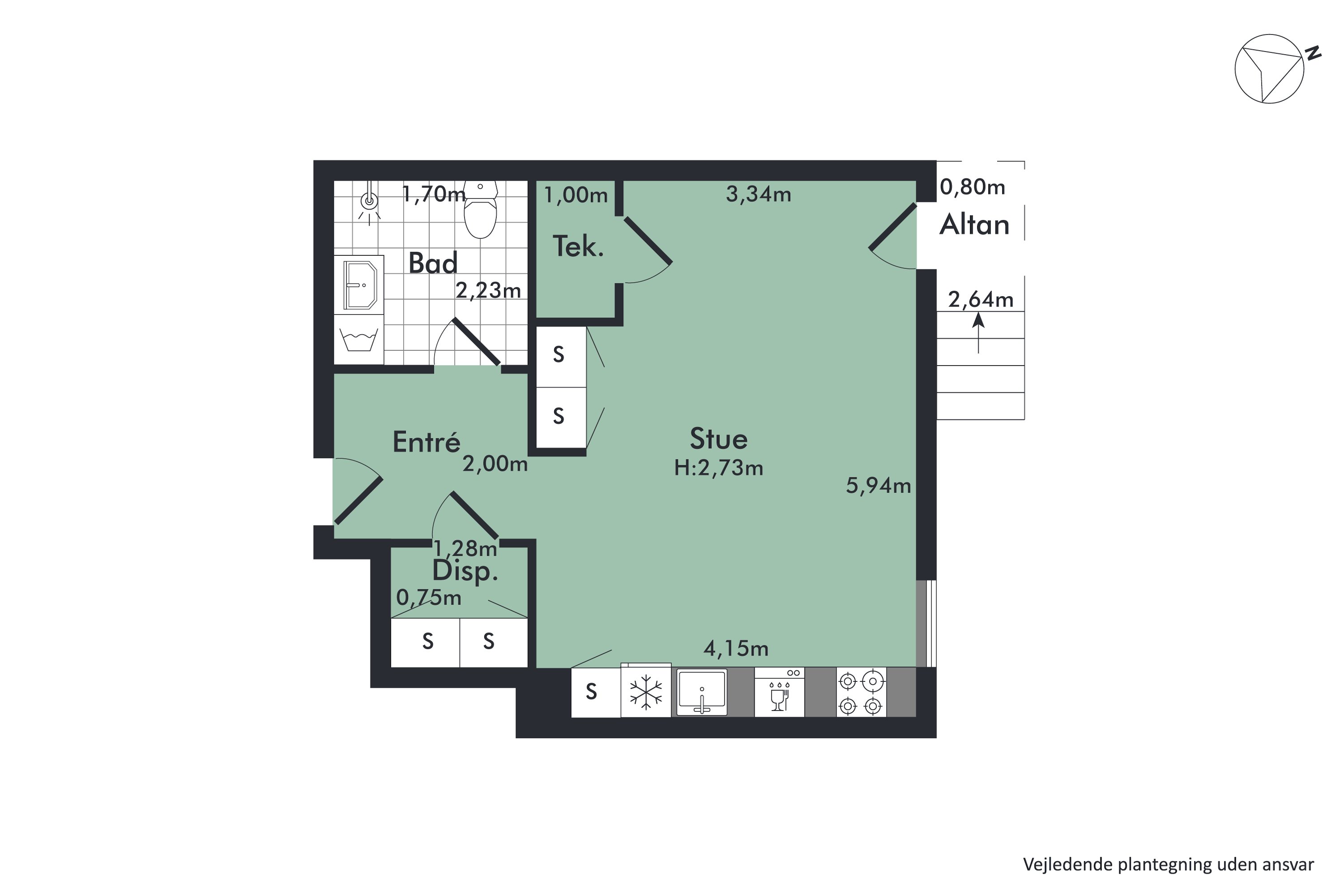 Plantegninger billede af Stigsborg Brygge 143, st.. th., 9400 Nørresundby
