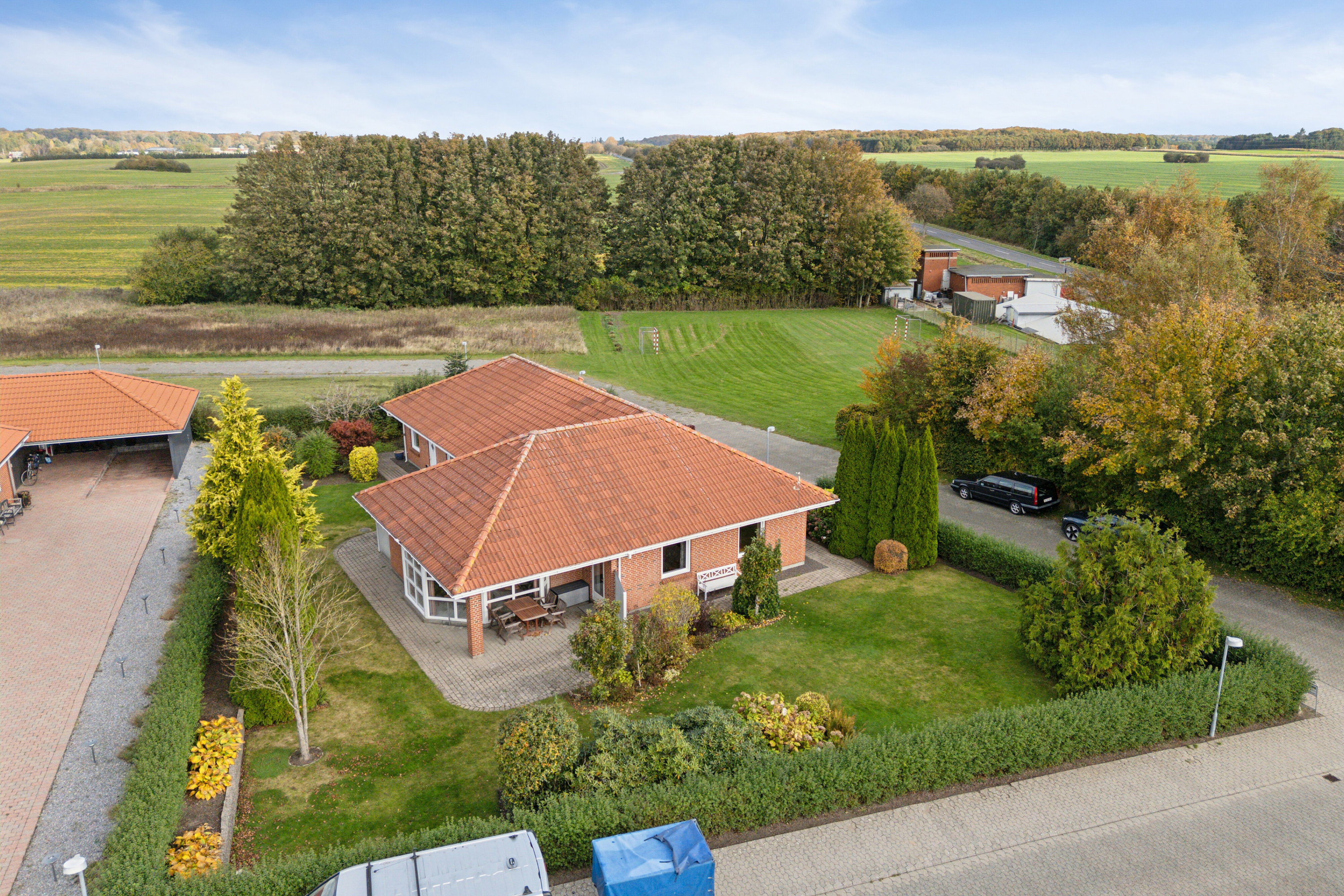 Miniaturebillede 1: luftfoto. Billede af Stjernelunden 14, 4250 Fuglebjerg