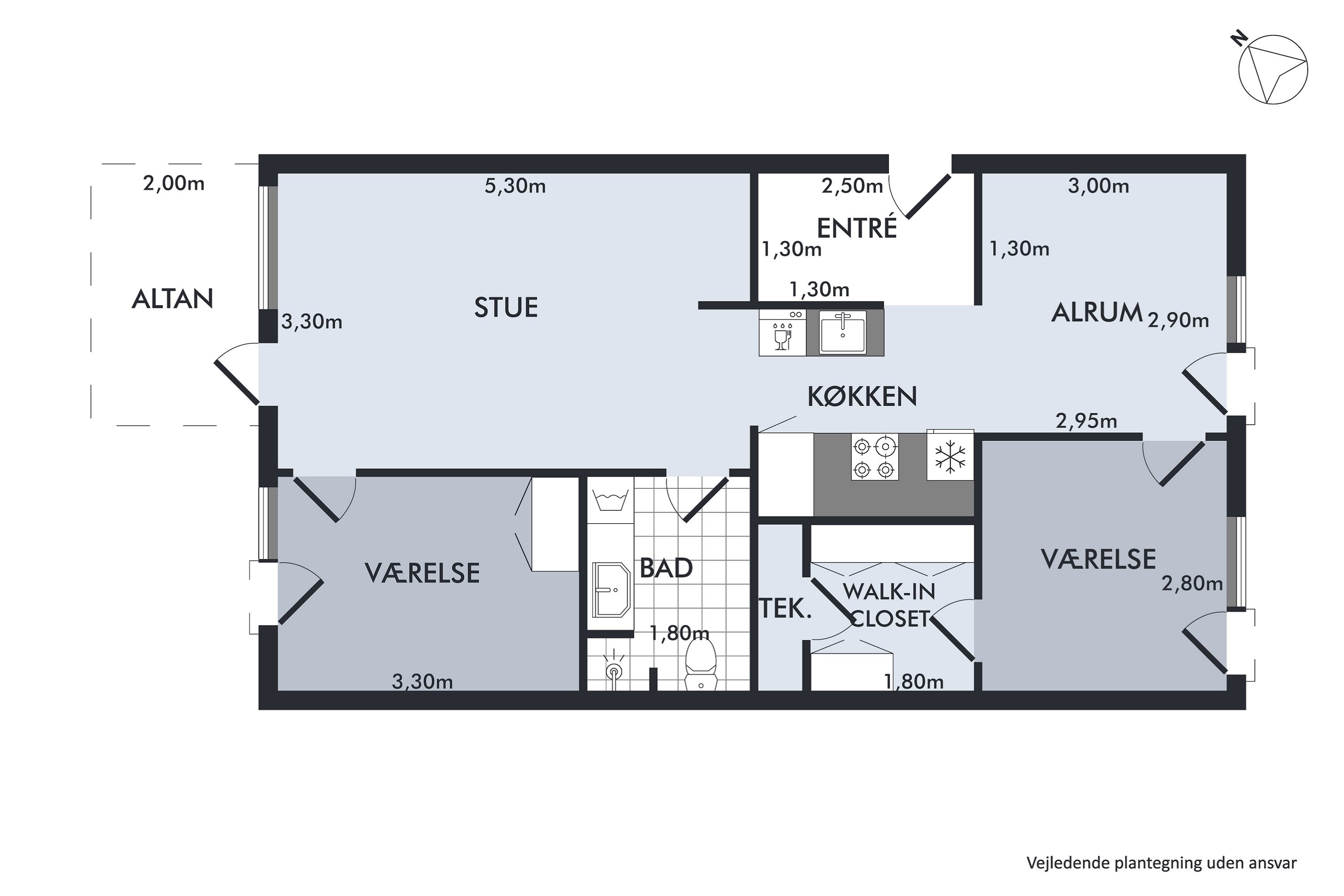 Plantegninger billede af Tommerupgade 25, 3. 1., Høje Taastrup, 2630 Taastrup