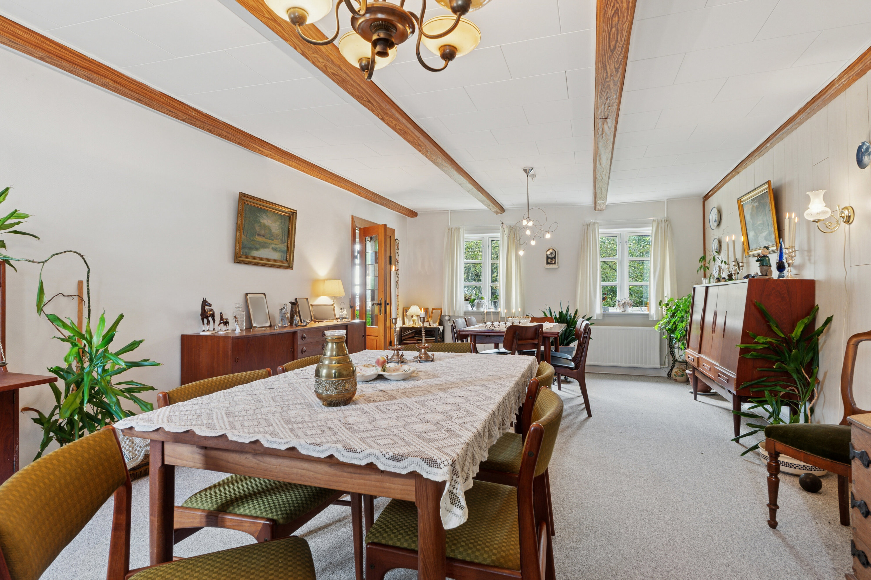 Fremhævet spisestue billede i fuldskærmstilstand. Billede af Ristingevej 75, Hesselbjerg, 5932 Humble