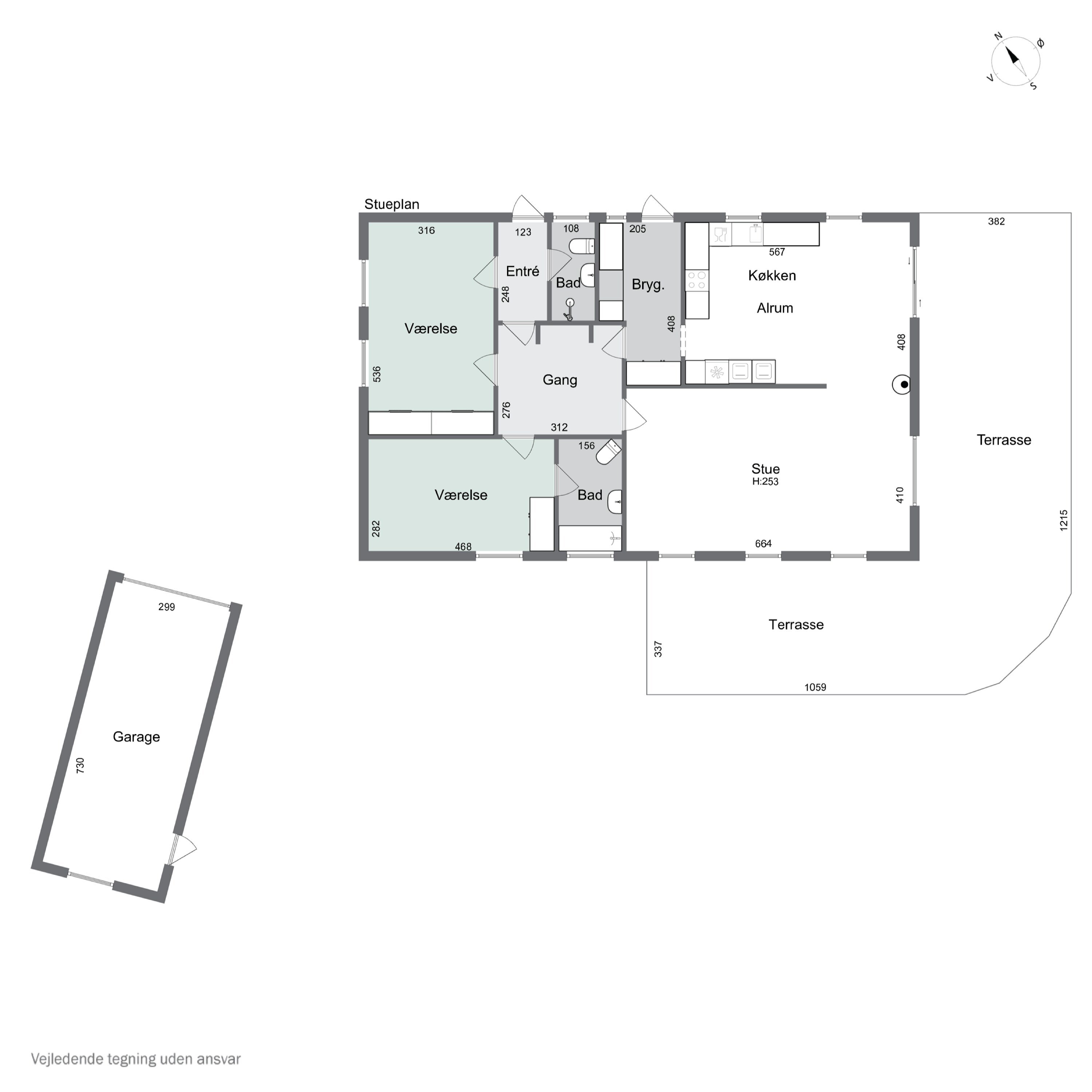 Plantegninger billede af Grønnegade 21+23, Ulbølle, 5762 Vester Skerninge