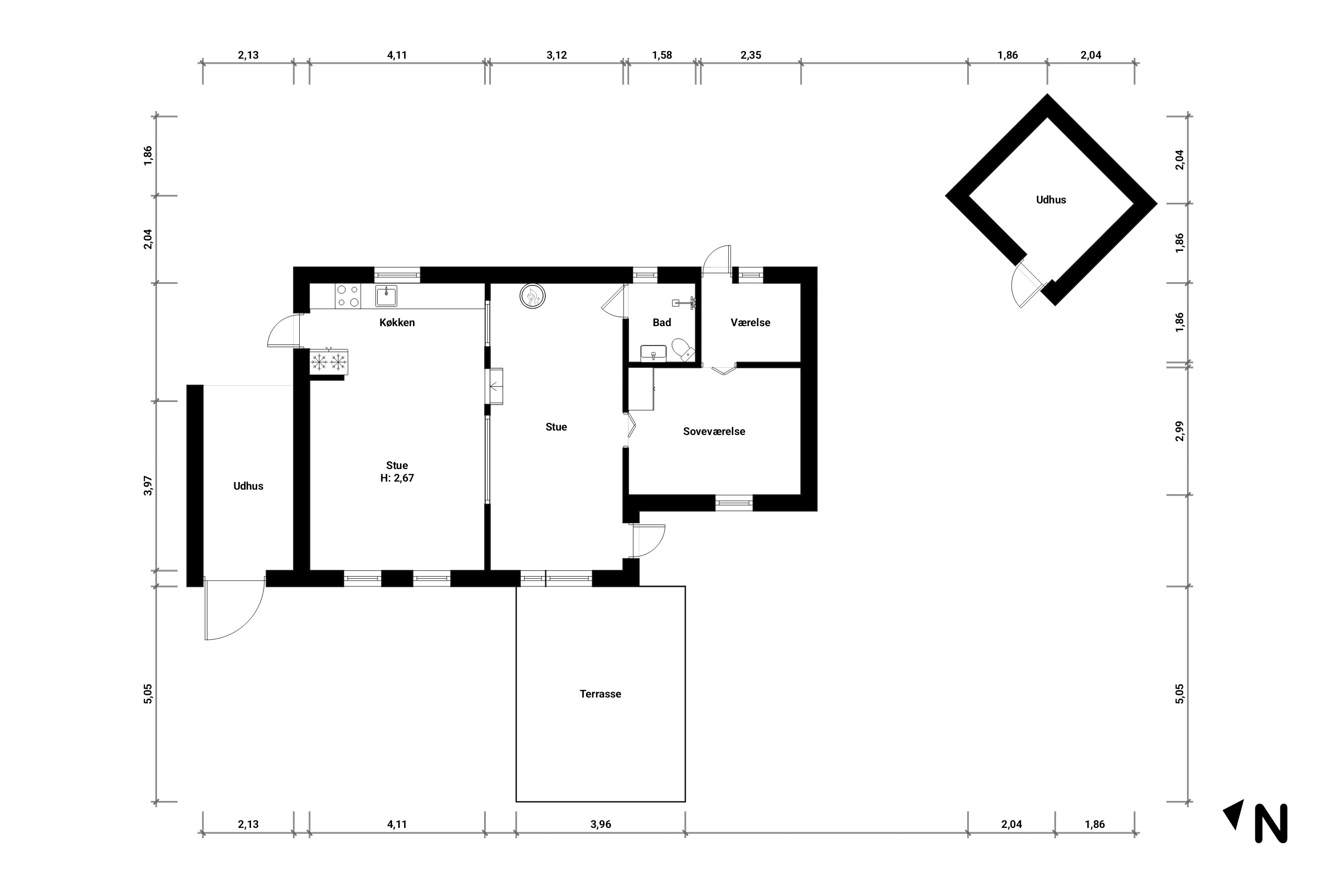 Plantegninger billede af Bulmeurtvej 26, 4874 Gedser