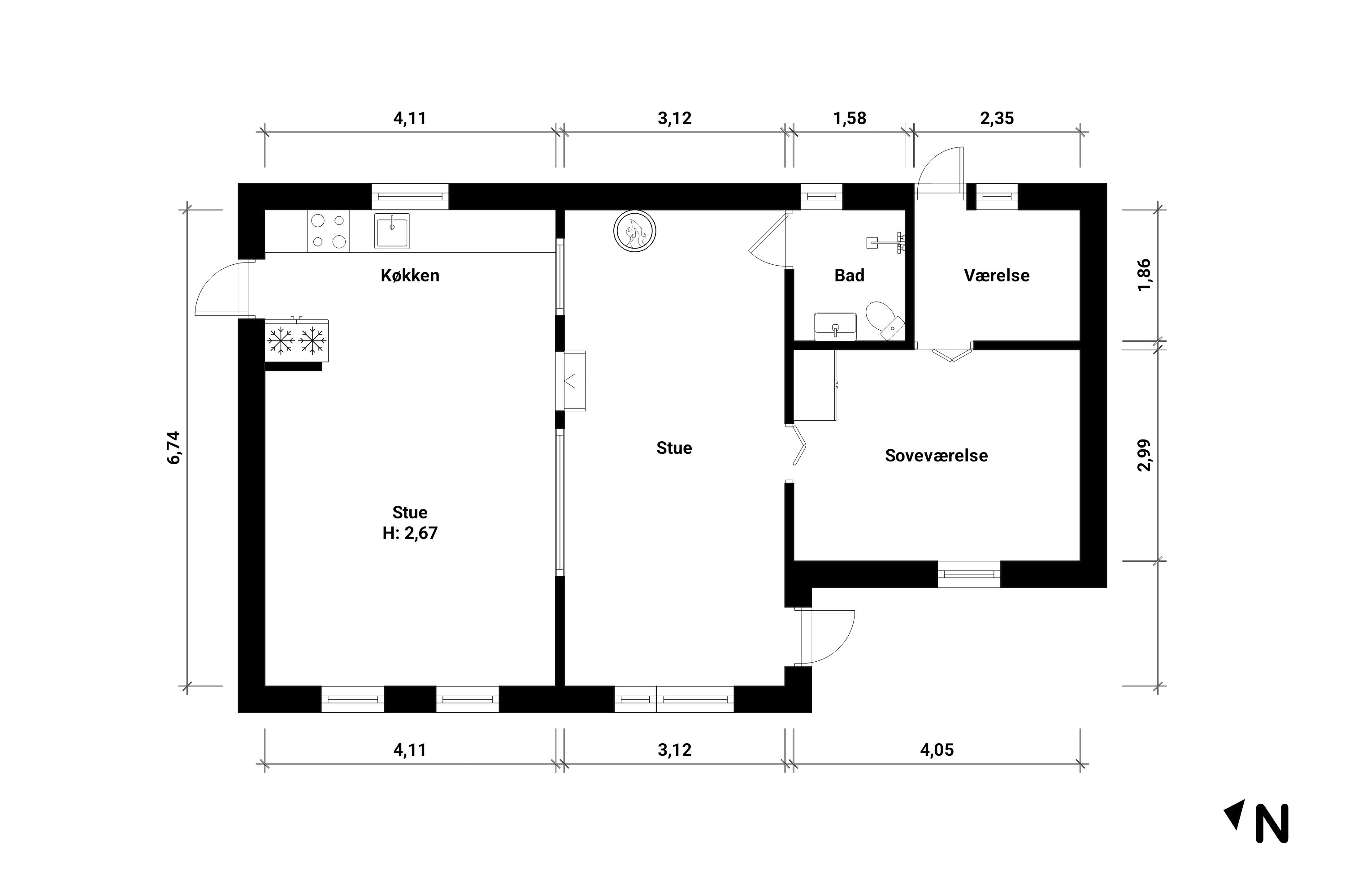 Plantegninger billede af Bulmeurtvej 26, 4874 Gedser