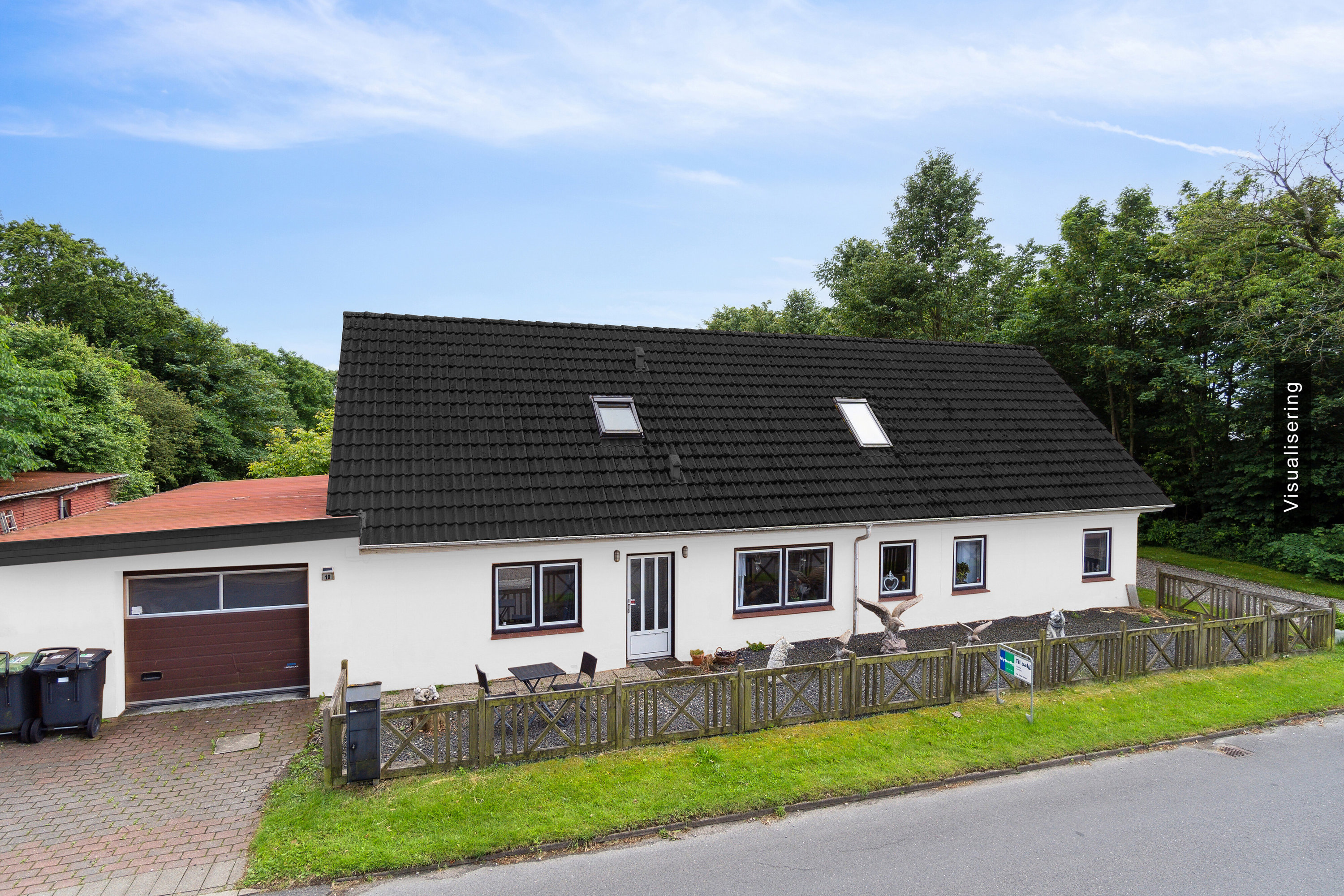 Miniaturebillede 1: set fra vejen. Billede af Ramsherred 10, Brændstrup, 6630 Rødding