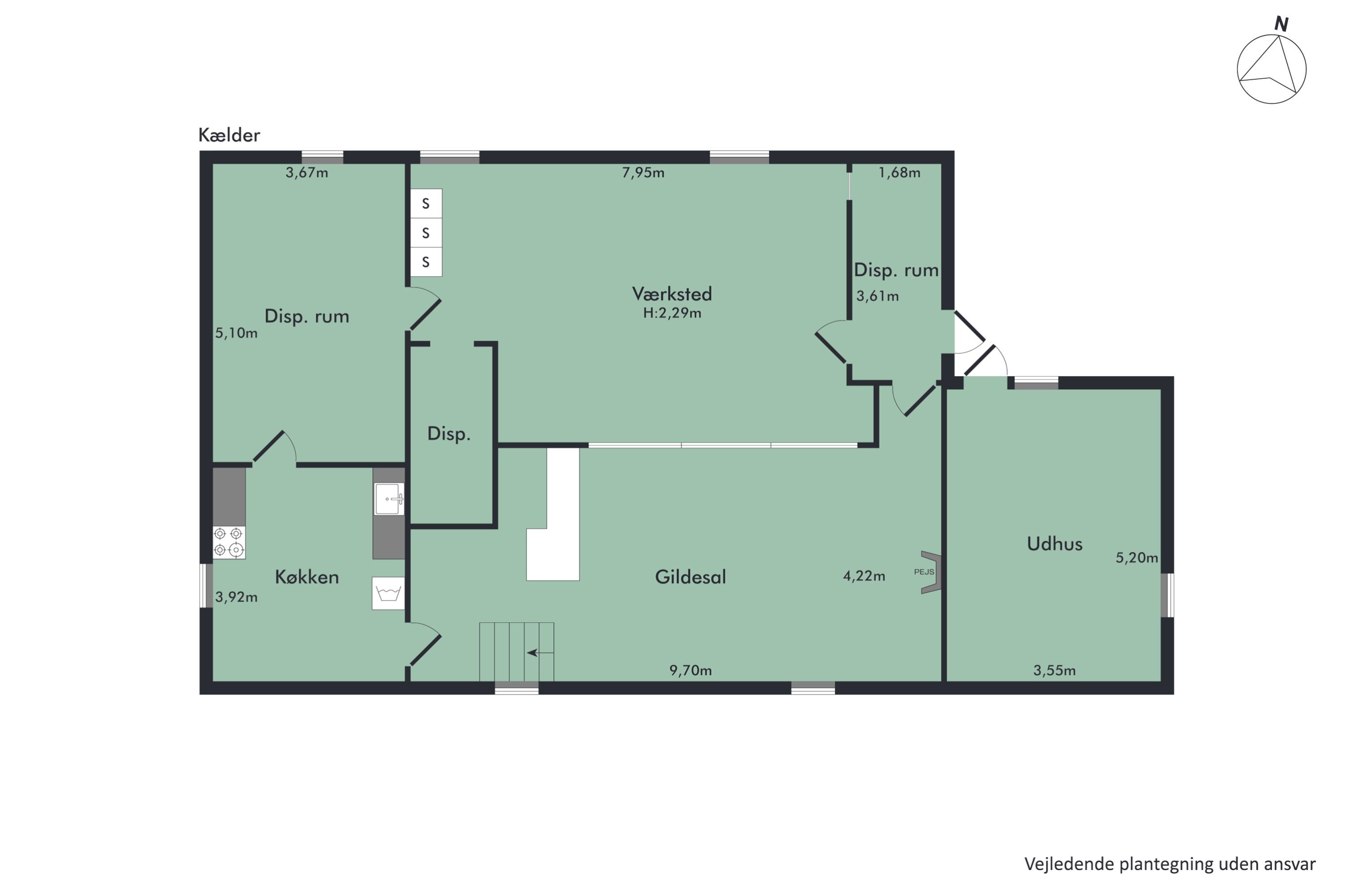 Plantegninger billede af Snæbumvej 36B+A, Snæbum, 9500 Hobro
