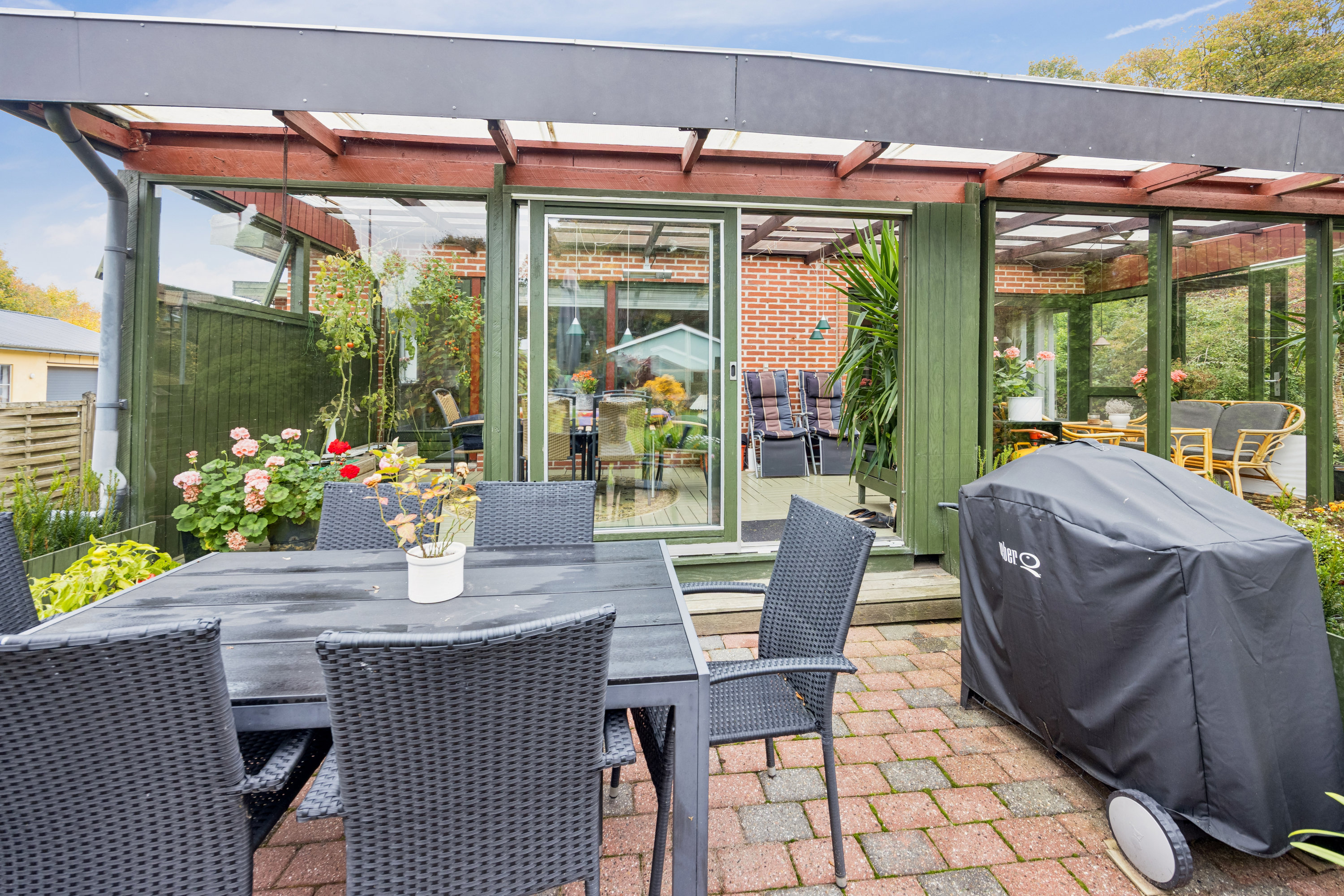 Fremhævet terrasse billede i fuldskærmstilstand. Billede af Snæbumvej 36B+A, Snæbum, 9500 Hobro