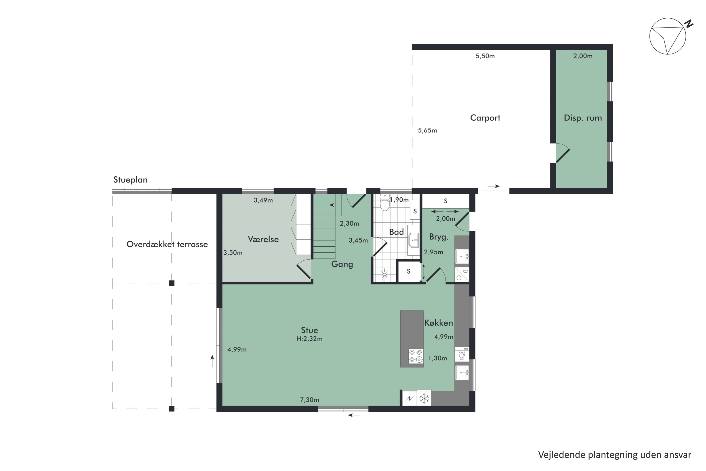 Plantegninger billede af Poseidonvej 81, Gug, 9210 Aalborg SØ