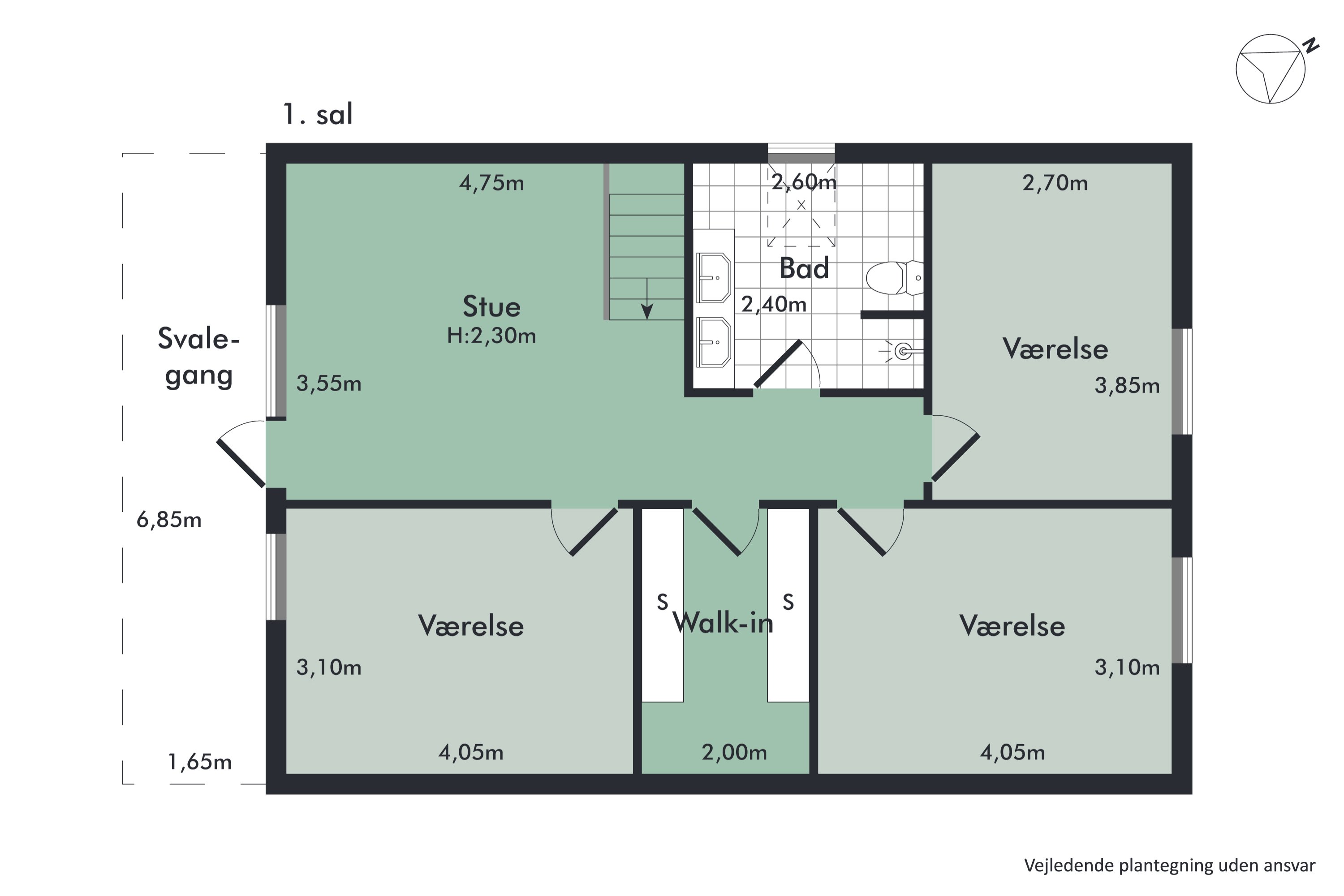 Plantegninger billede af Poseidonvej 81, Gug, 9210 Aalborg SØ