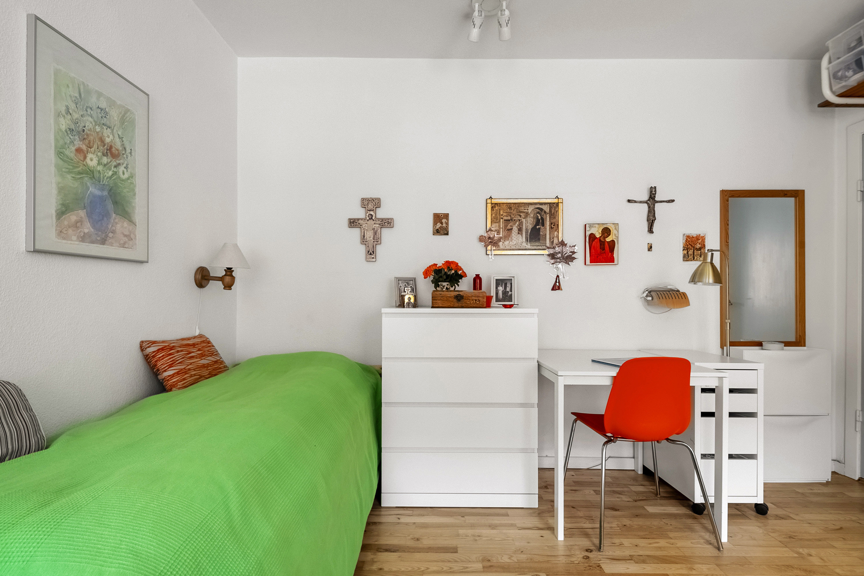 Fremhævet soveværelse billede i fuldskærmstilstand. Billede af Jordbrovej 27, st.. 1., Christiansbjerg, 8200 Aarhus N