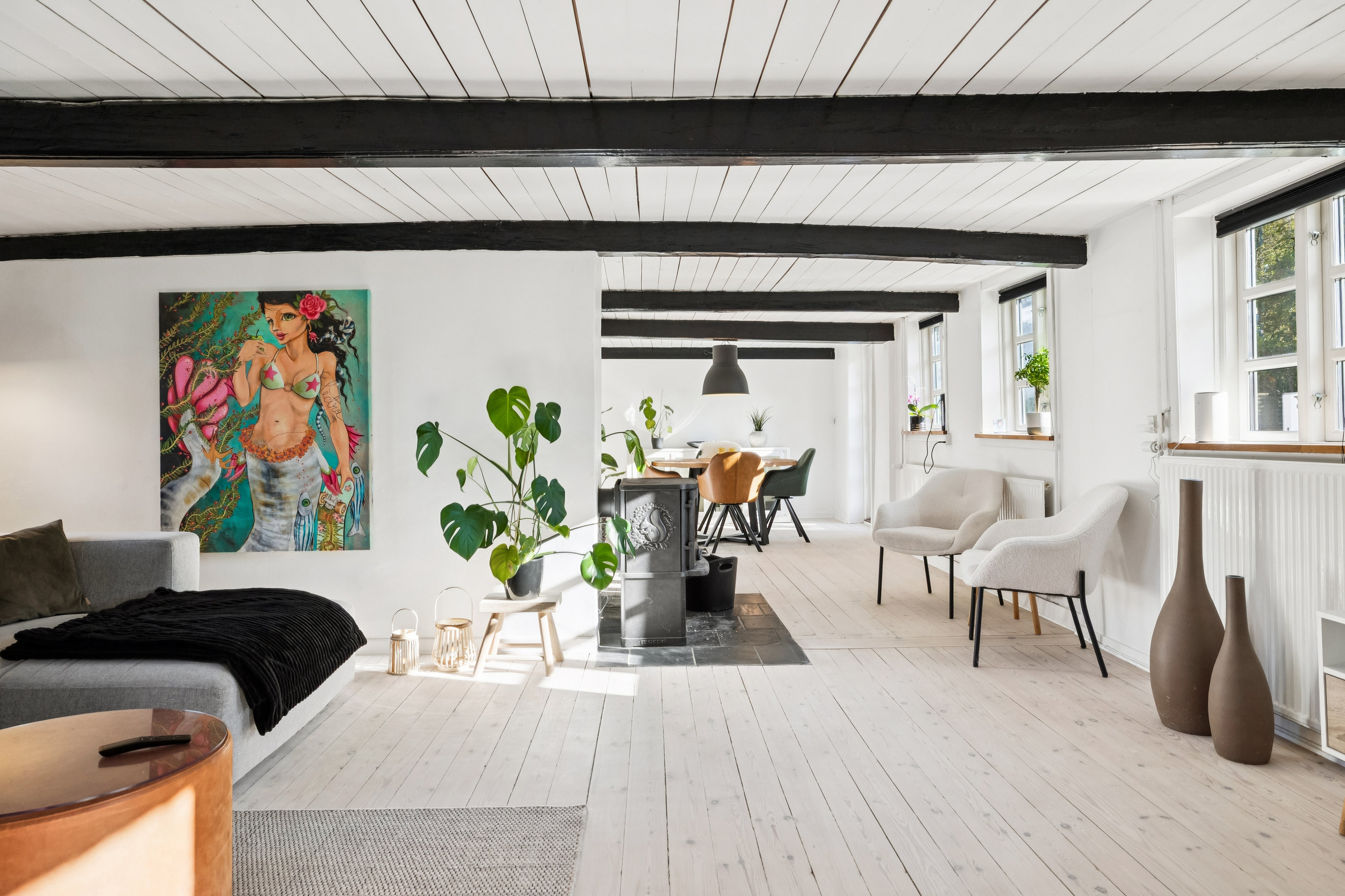 Fremhævet stue billede i fuldskærmstilstand. Billede af Dyssehøjvej 2, Jennum, 8981 Spentrup