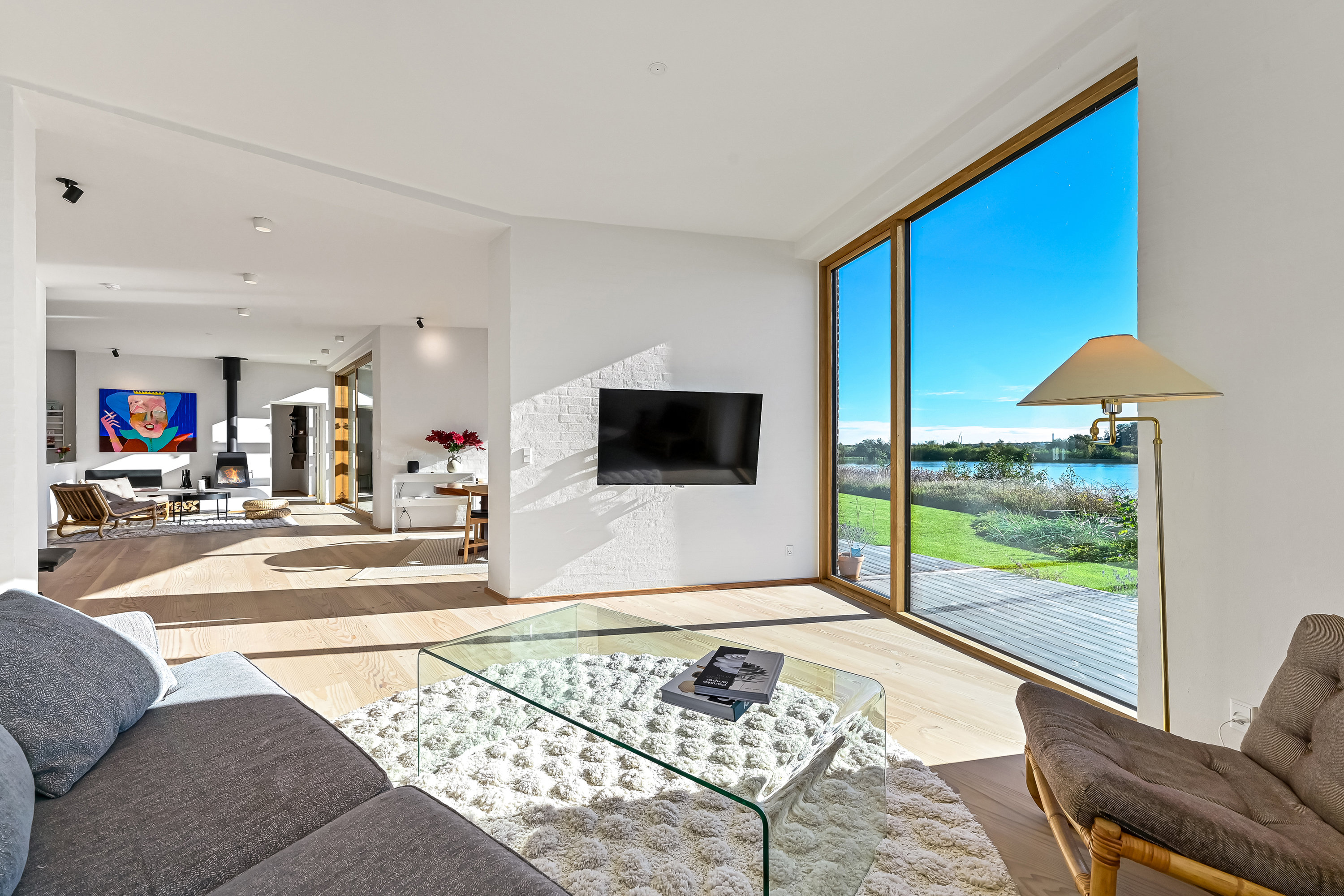 Fremhævet stue billede i fuldskærmstilstand. Billede af Rønnebakken 8, Tjørring, 7400 Herning