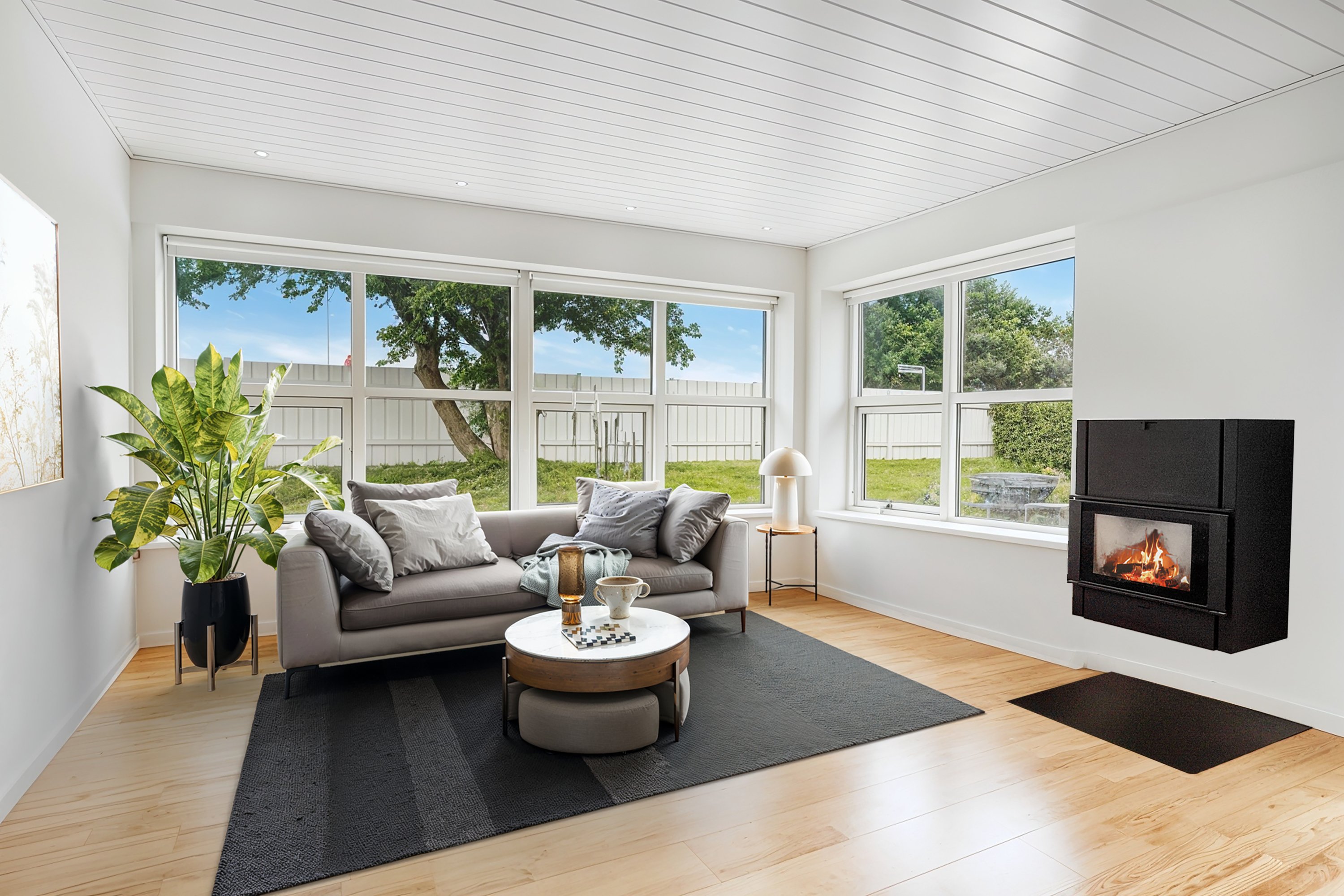 Fremhævet stue billede i fuldskærmstilstand. Billede af Sennepsbakken 26, 3100 Hornbæk