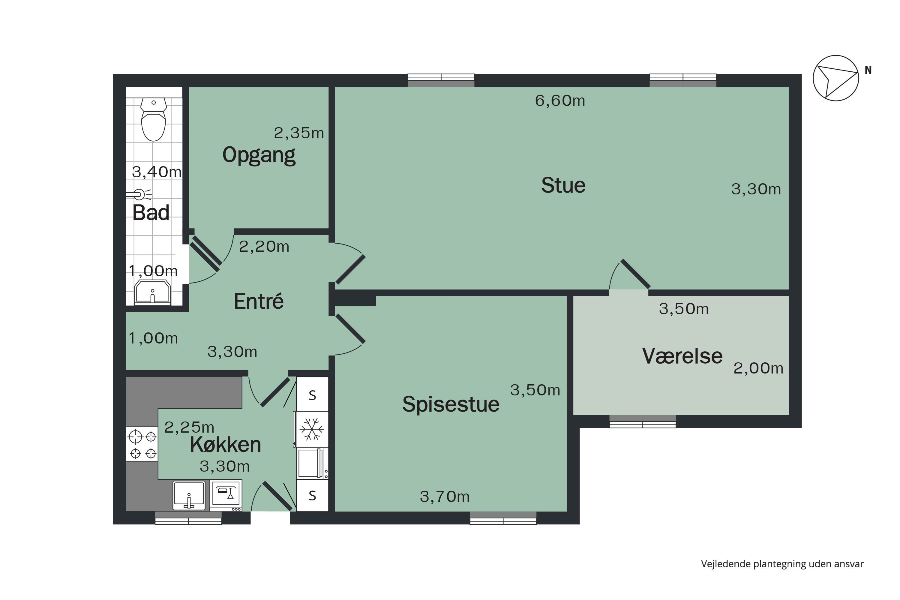 Plantegninger billede af Løkkegade 17, st.., 9000 Aalborg