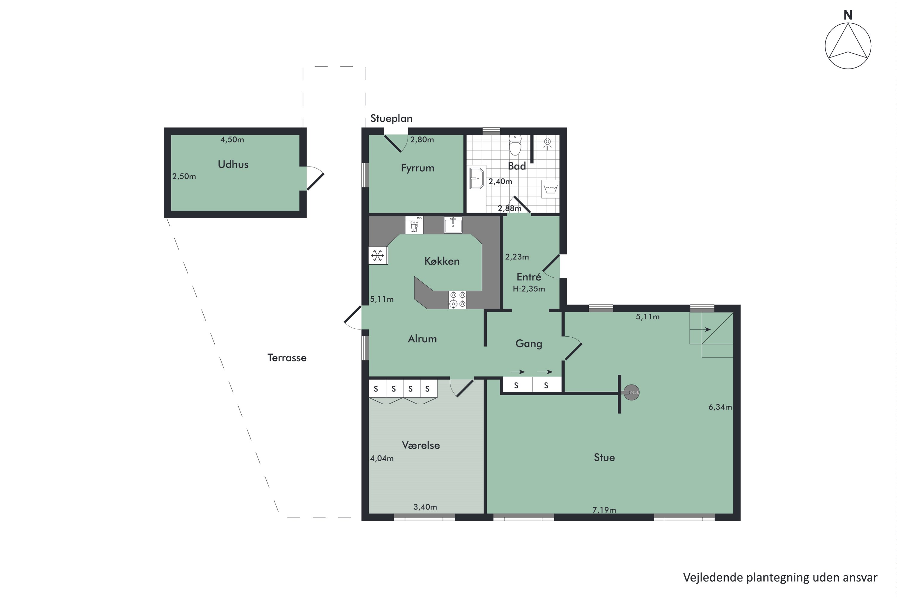 Plantegninger billede af Egernvej 13, 9510 Arden