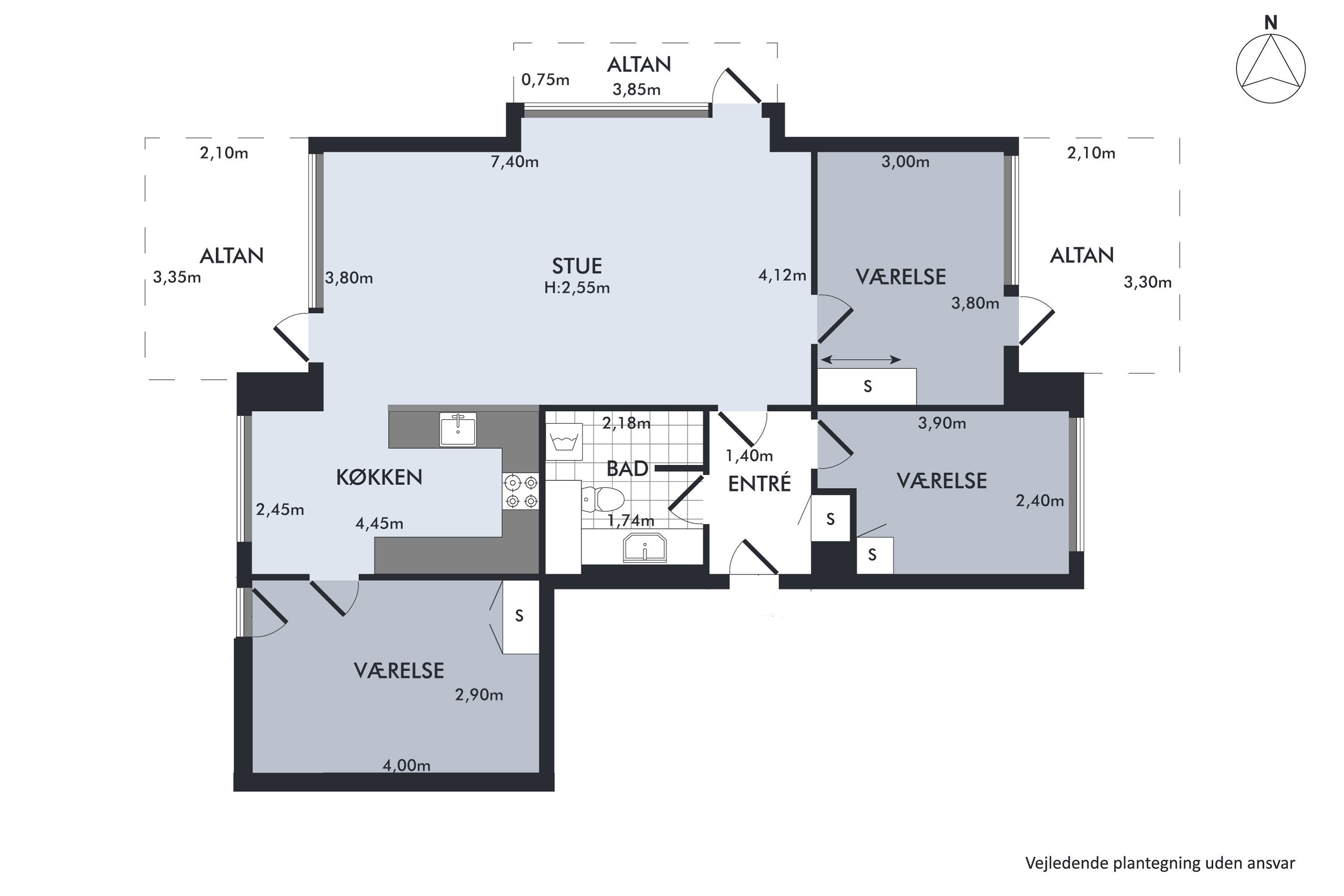 Plantegninger billede af Rued Langgaards Vej 17, 1. th., 2300 København S