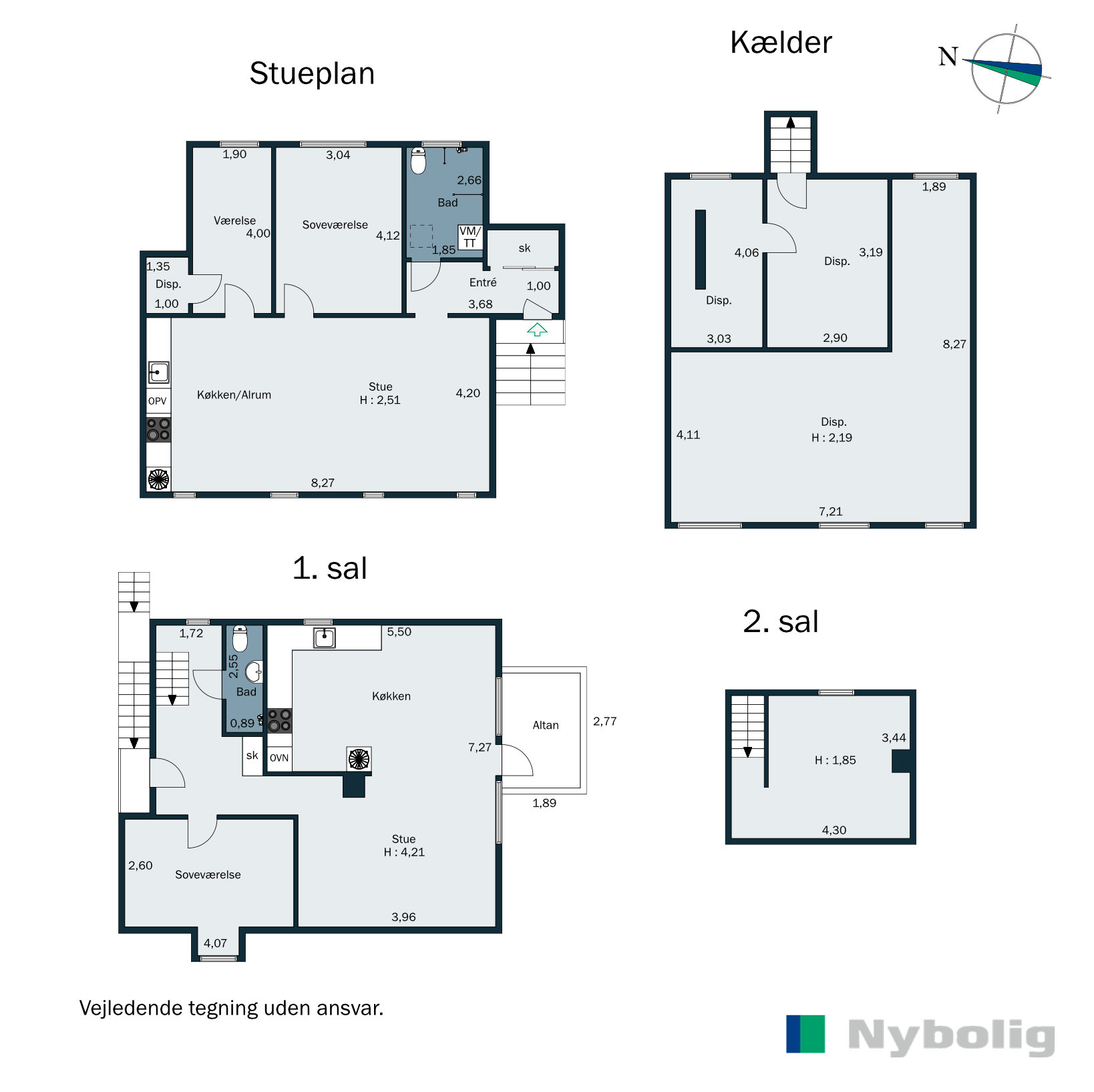 Plantegninger billede af Nørrebrogade 64, 8700 Horsens