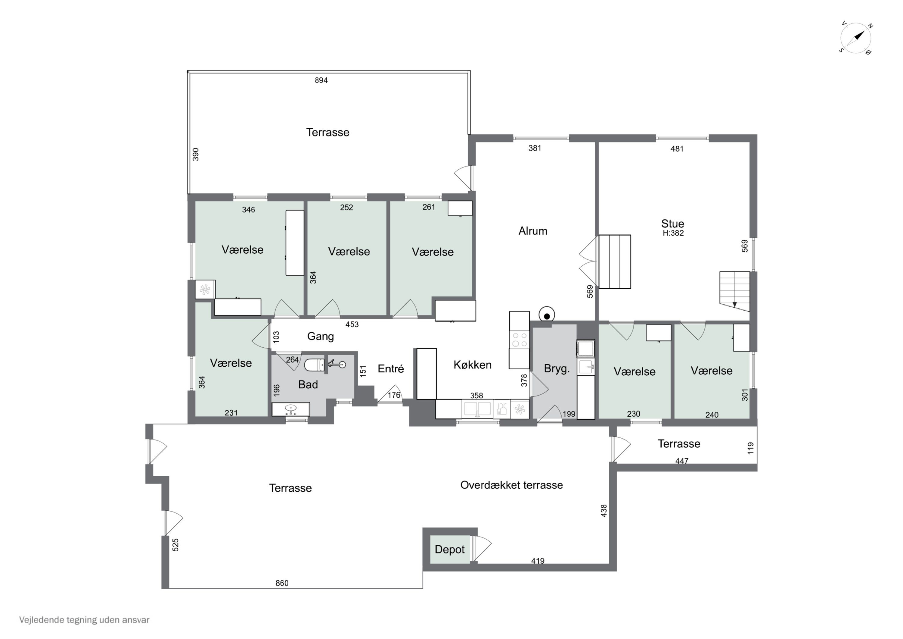 Plantegninger billede af Egevej 10, Undløse, 4340 Tølløse