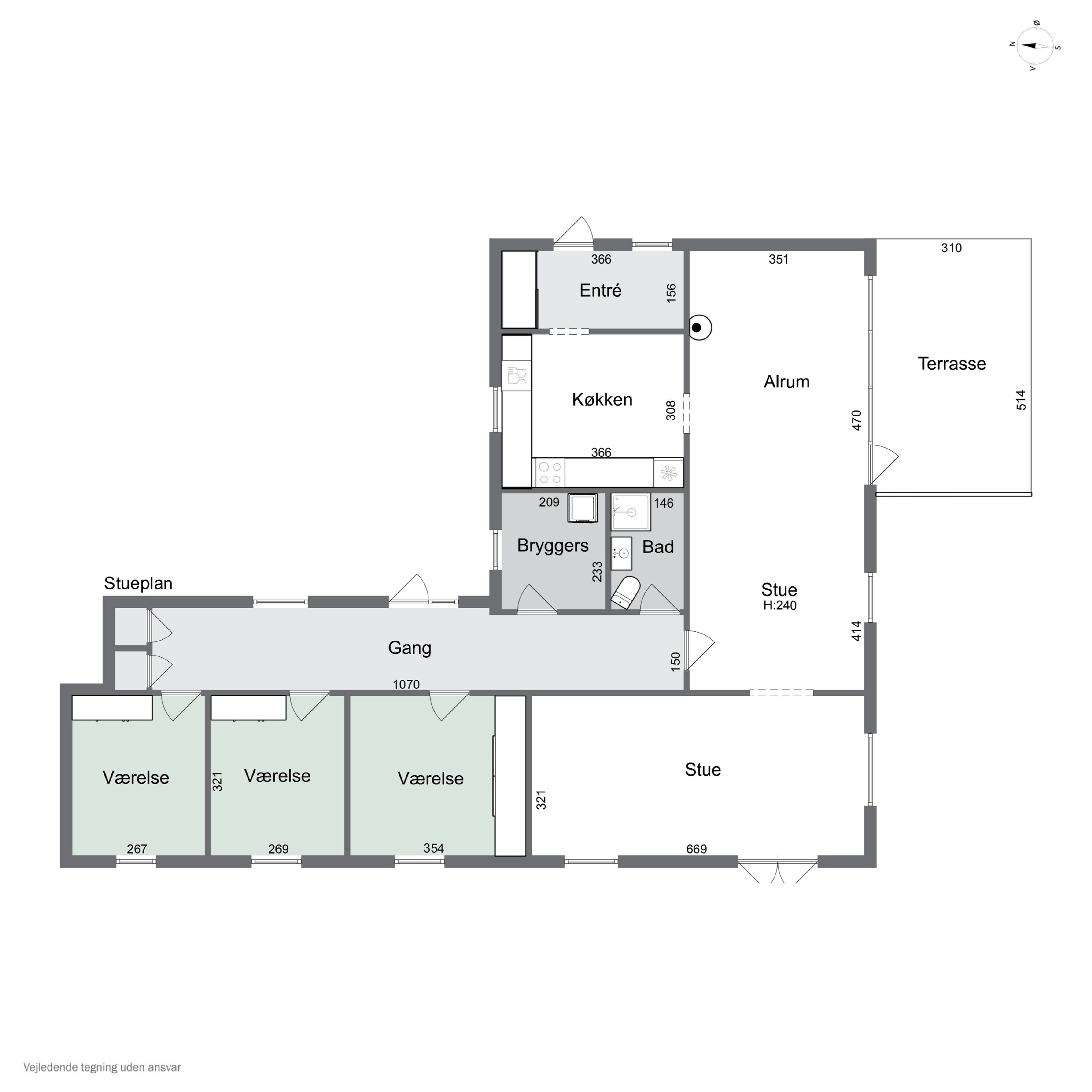 Plantegninger billede af Stensebyvejen 22, Bodilsker, 3730 Nexø
