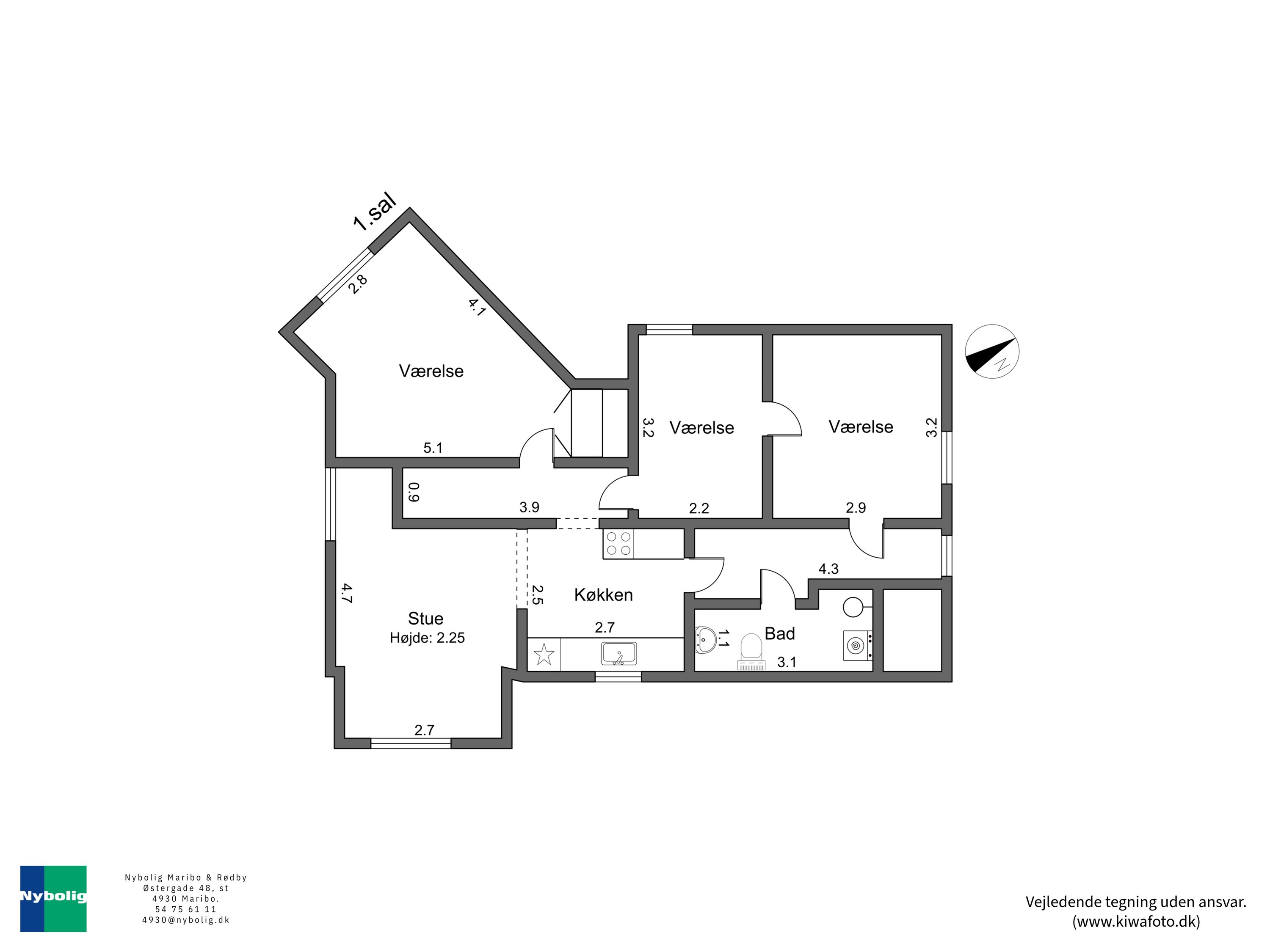 Plantegninger billede af Stationsvej 19, 4941 Bandholm