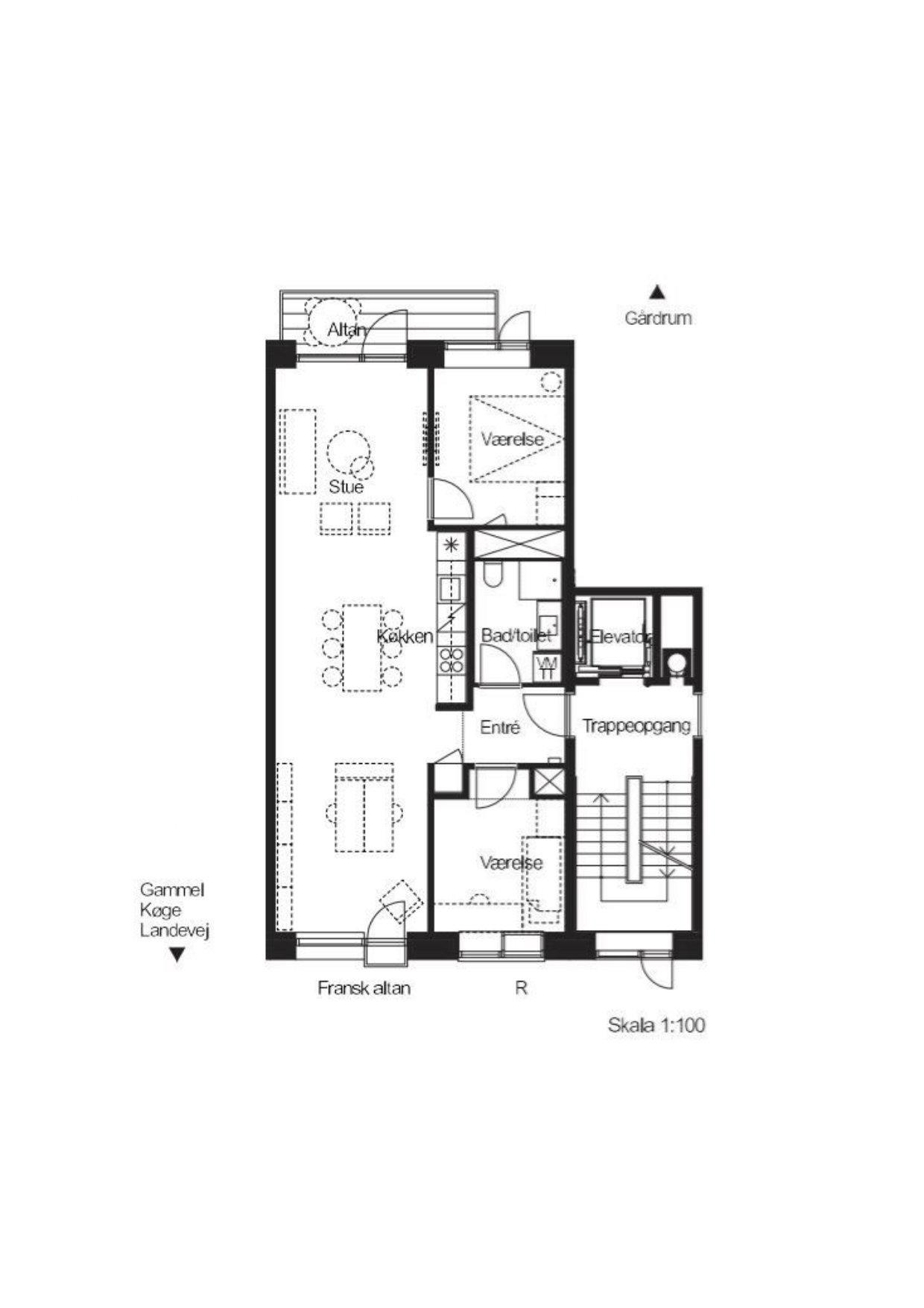 Plantegninger billede af Gammel Køge Landevej 20K, 1. tv., 2500 Valby
