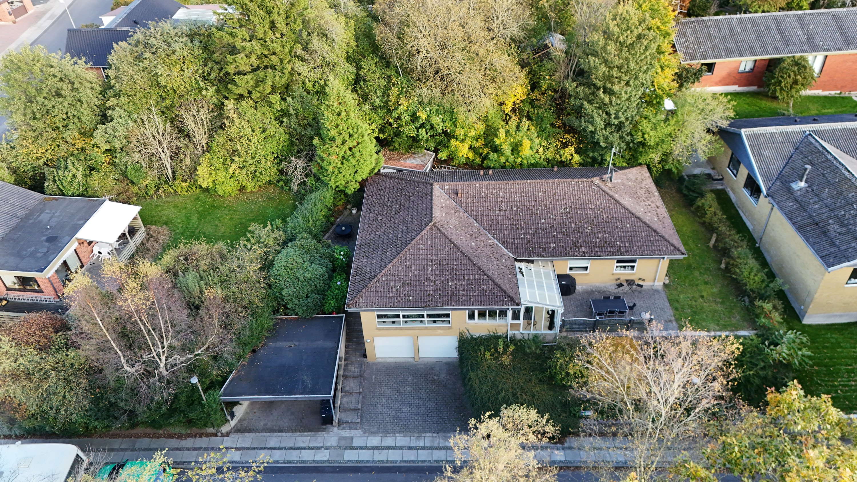 Fremhævet luftfoto billede i fuldskærmstilstand. Billede af Vinkelvej 34, 9500 Hobro