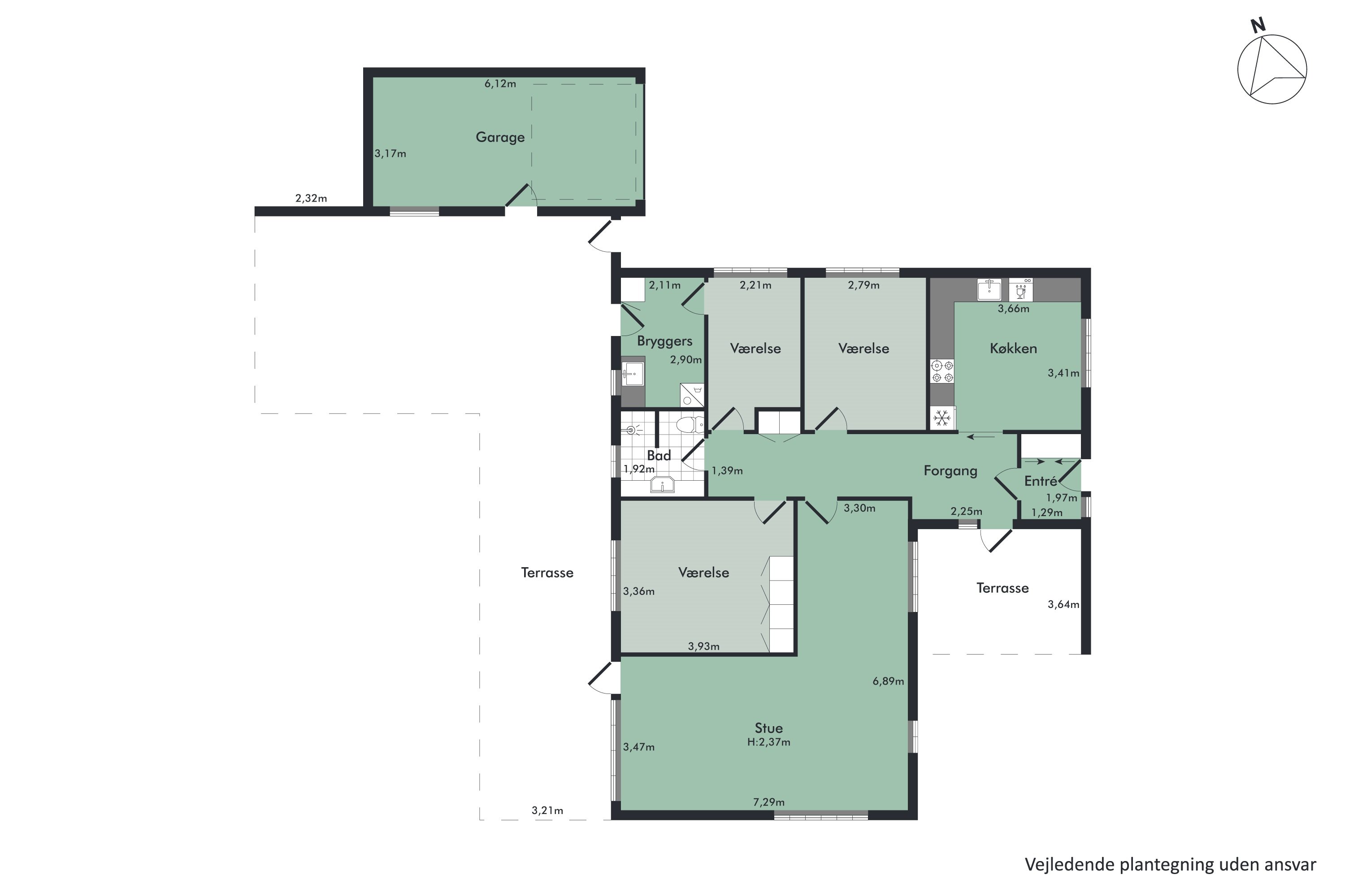 Plantegninger billede af Danelykke 28, Hem, 7800 Skive