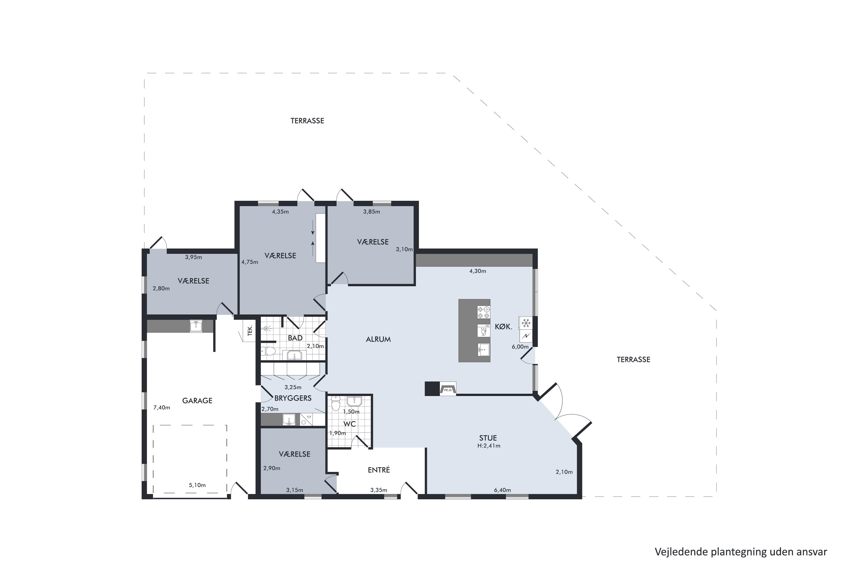 Plantegninger billede af Godset 7, 8870 Langå