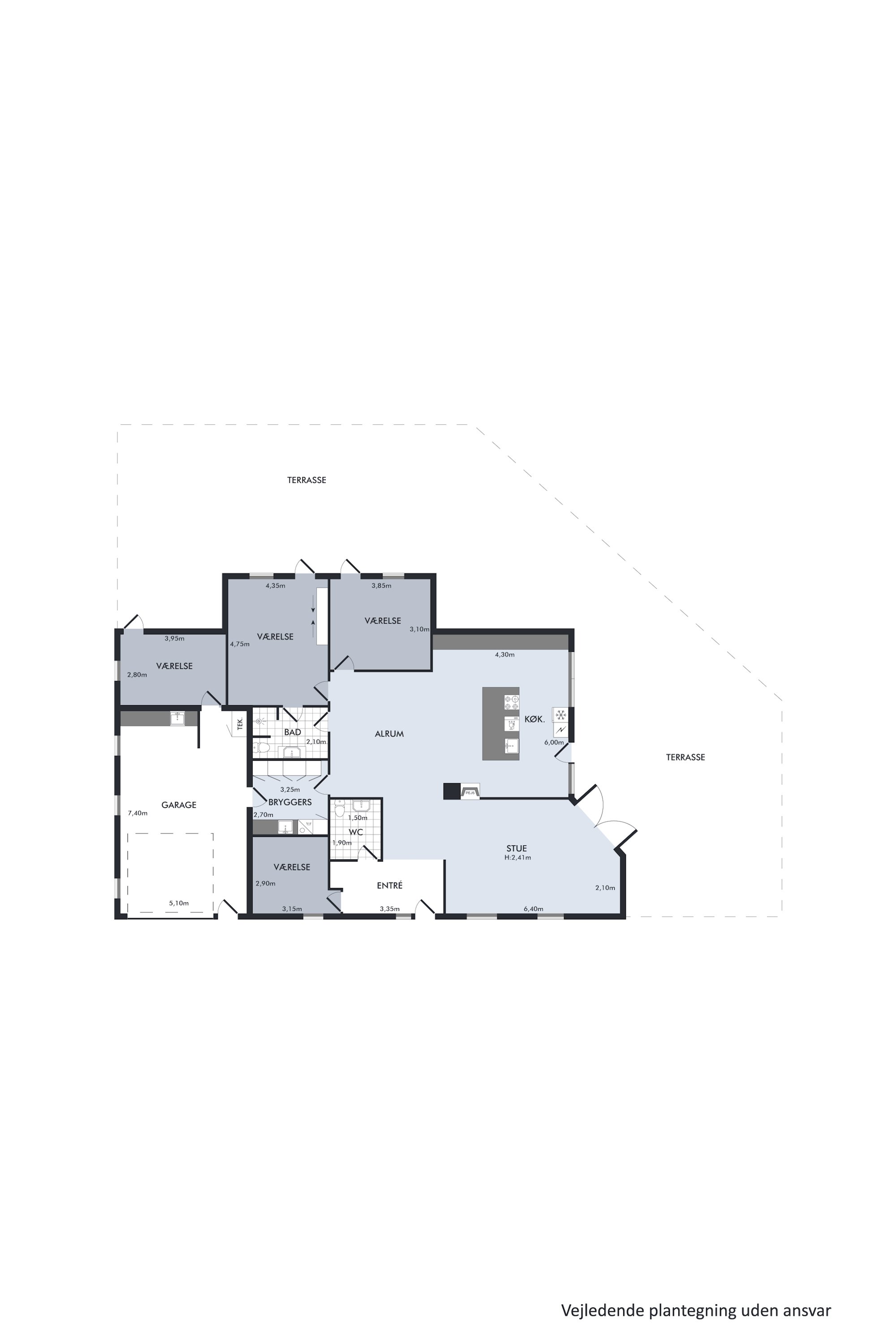 Plantegninger billede af Godset 7, 8870 Langå