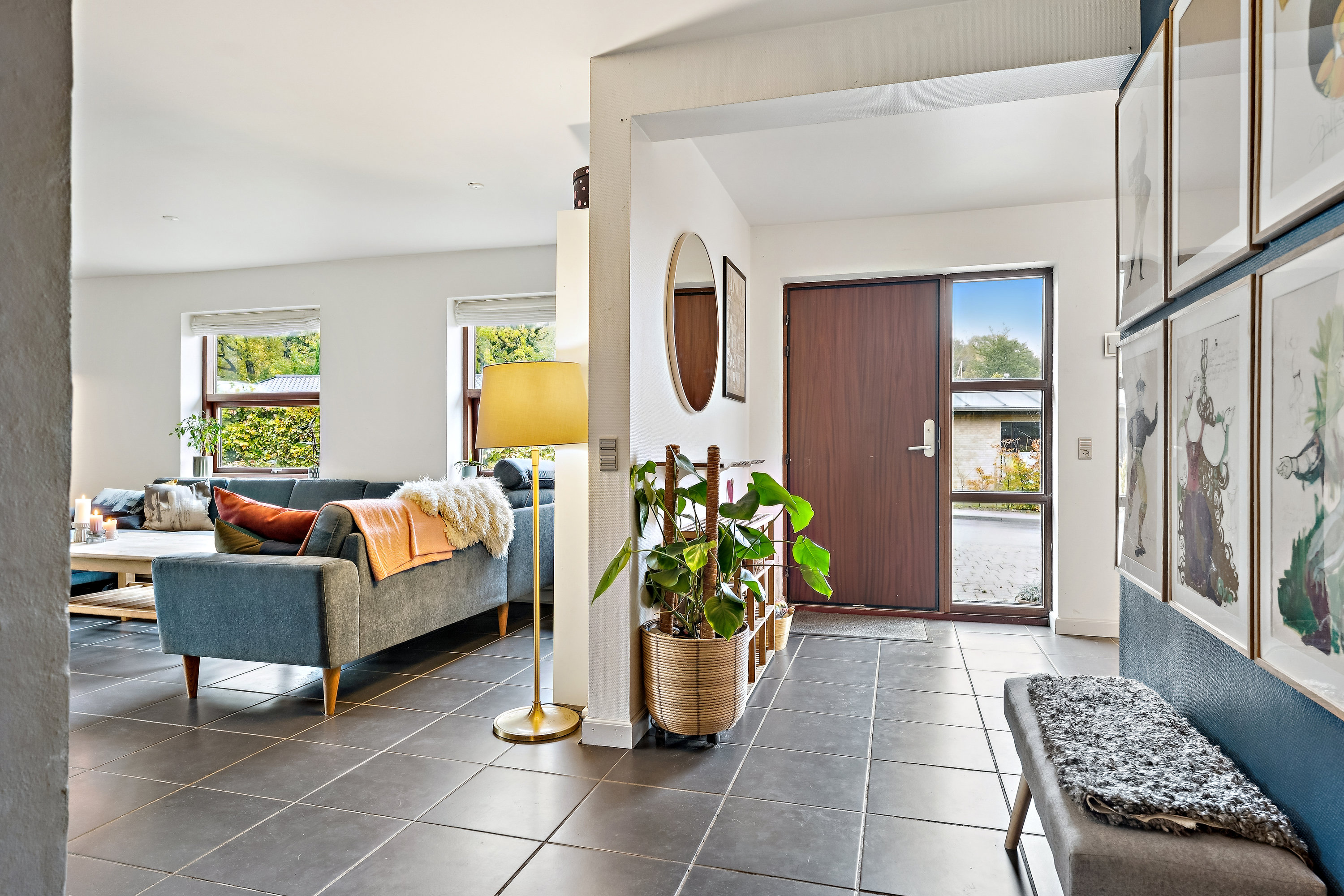 Fremhævet stue billede i fuldskærmstilstand. Billede af Godset 7, 8870 Langå